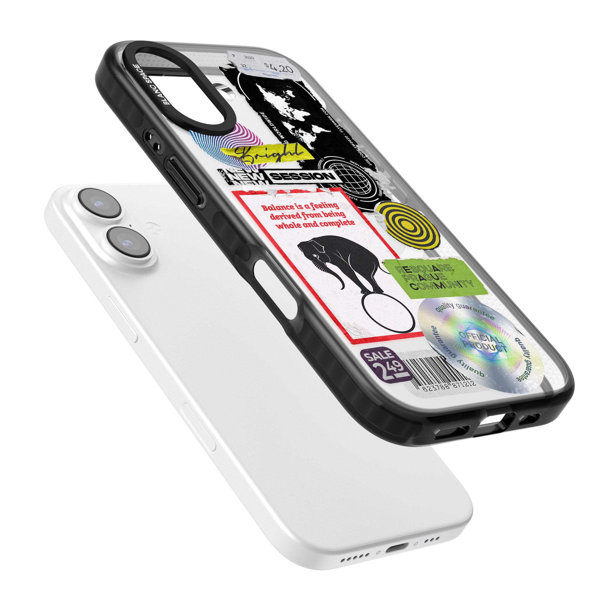 Peeled Sticker Mix iPhone 17 Impact Pro Black Phone Case Colours