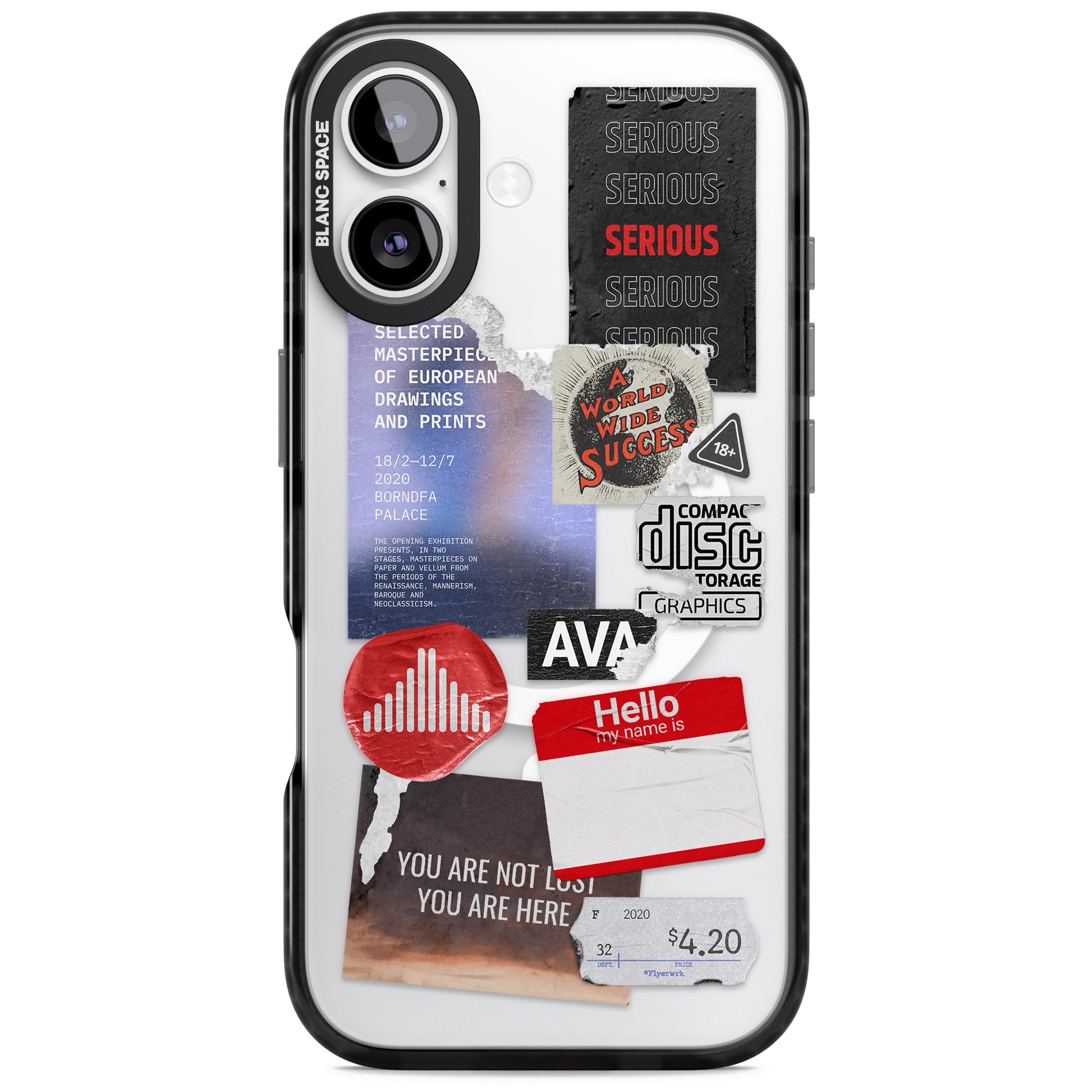 Red & Black Sticker Mix iPhone 17 Impact Pro Black Phone Case