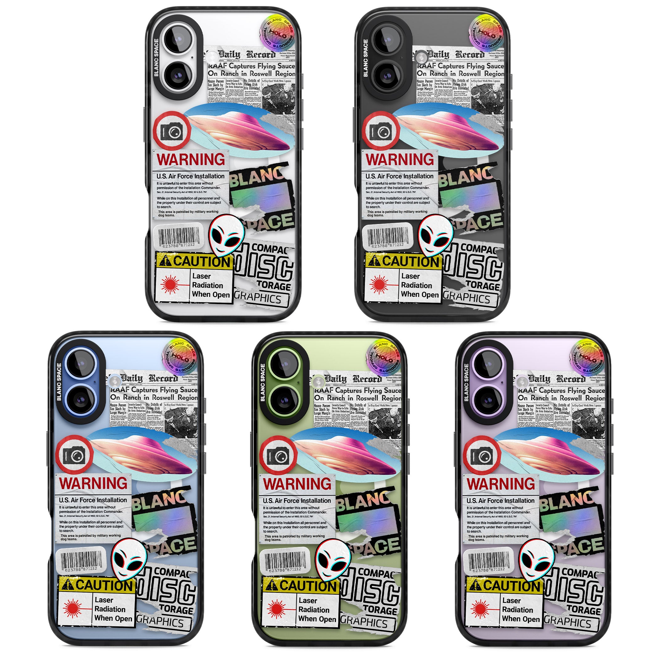 Cosmic Encounters iPhone 17 Impact Pro Black Phone Case APT Impact Protection