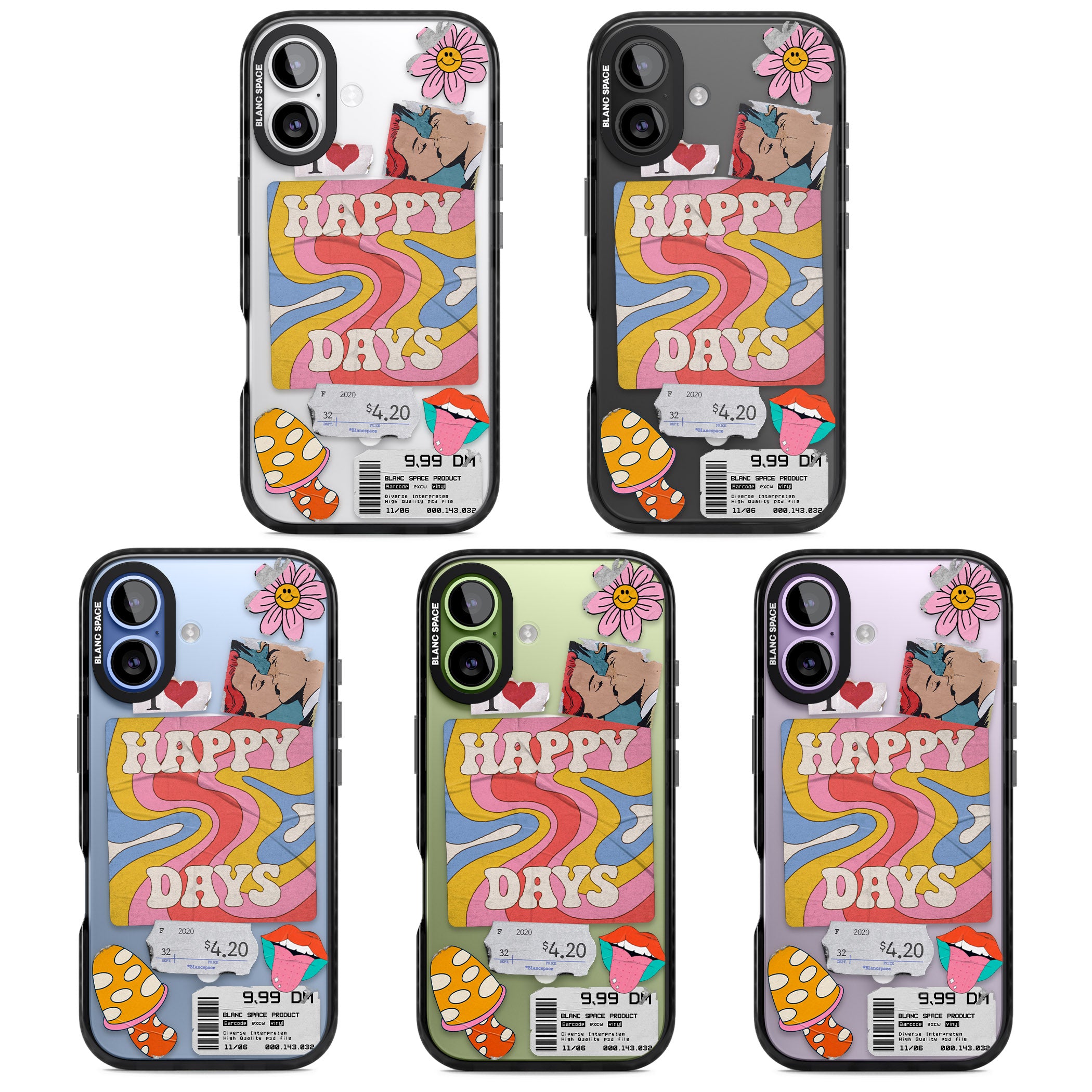 Groovy Trip iPhone 17 Impact Pro Black Phone Case APT Impact Protection