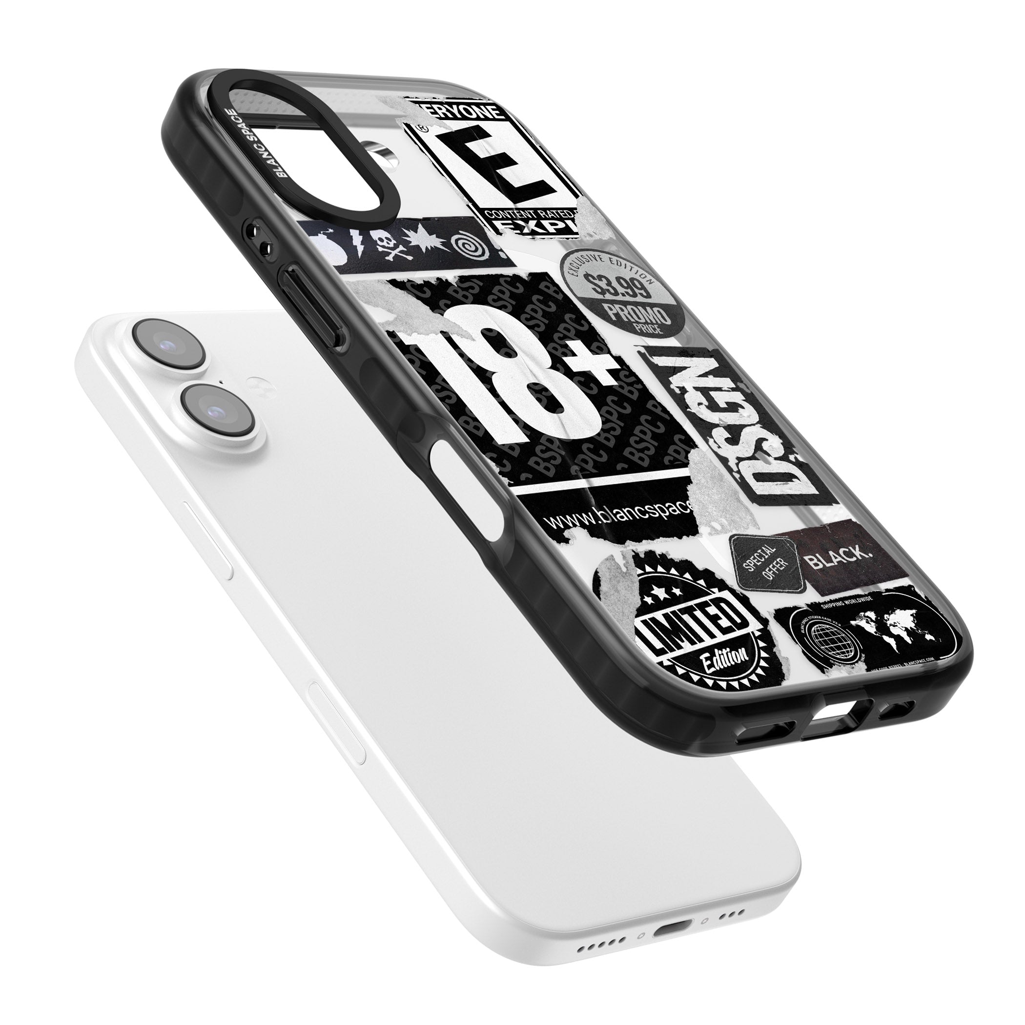 Black Sticker Mix iPhone 17 Impact Pro Black Phone Case Colours