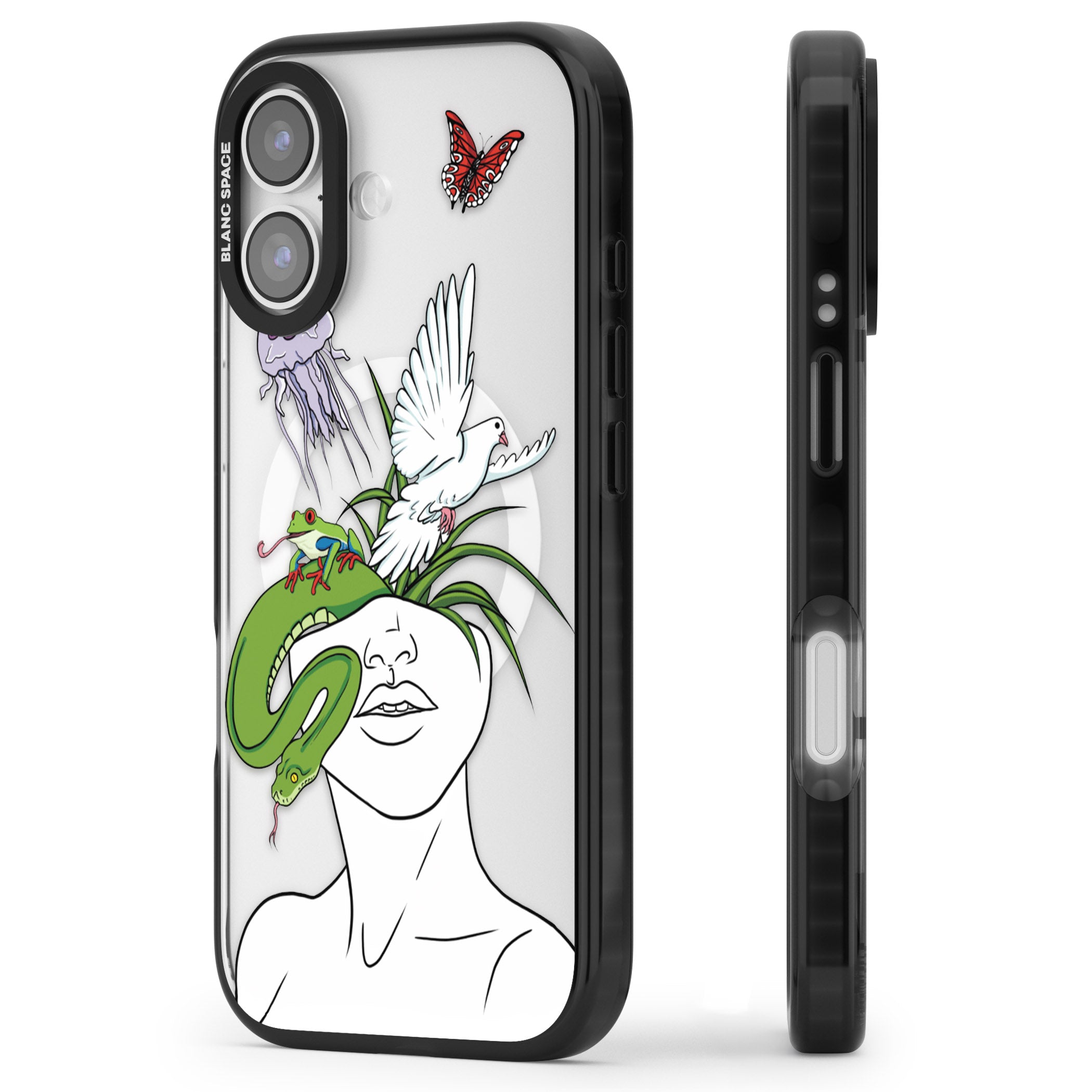 Wild Thoughts iPhone 17 Impact Pro Black Phone Case Side Profile