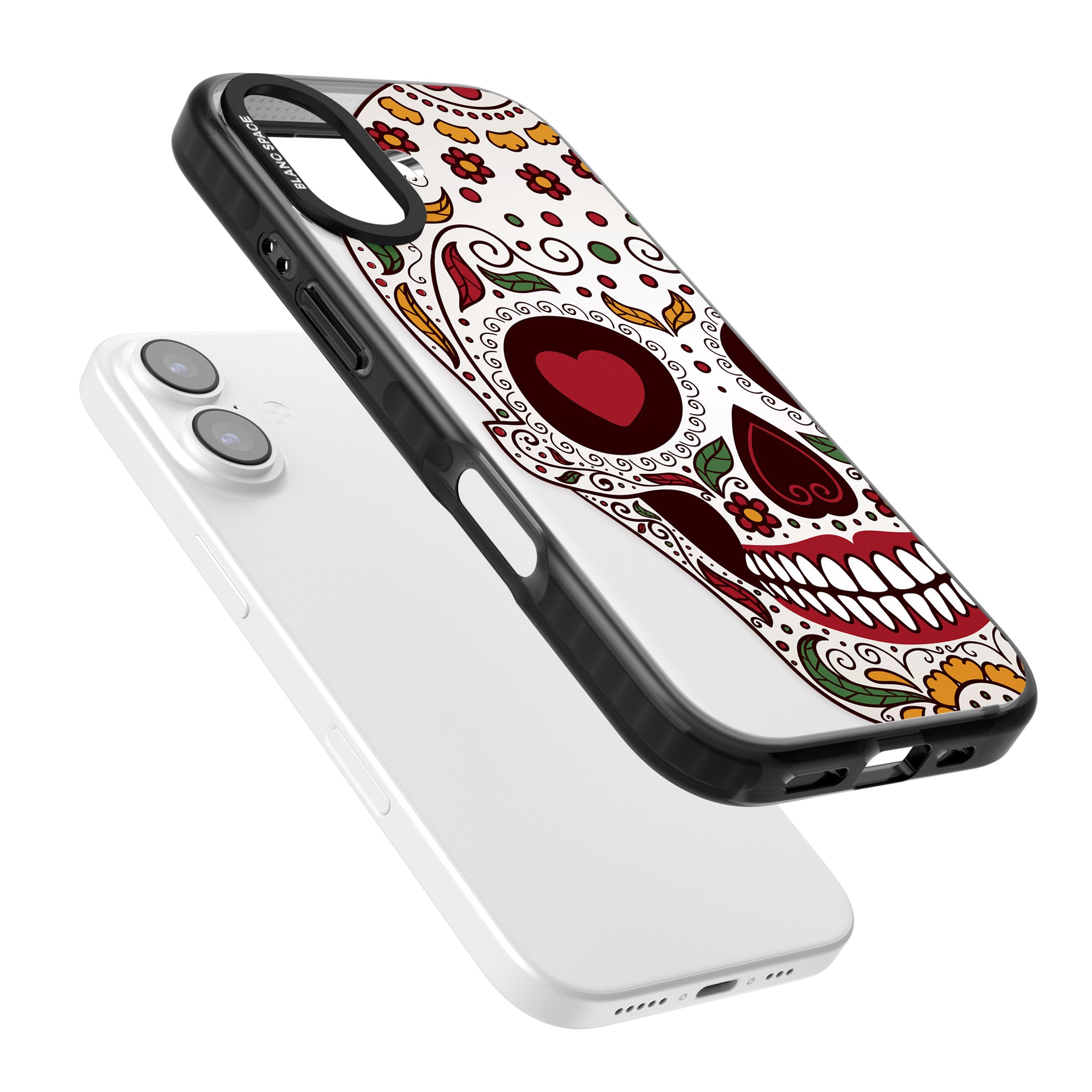 Autumn Sugar Skull iPhone 17 Impact Pro Black Phone Case Colours