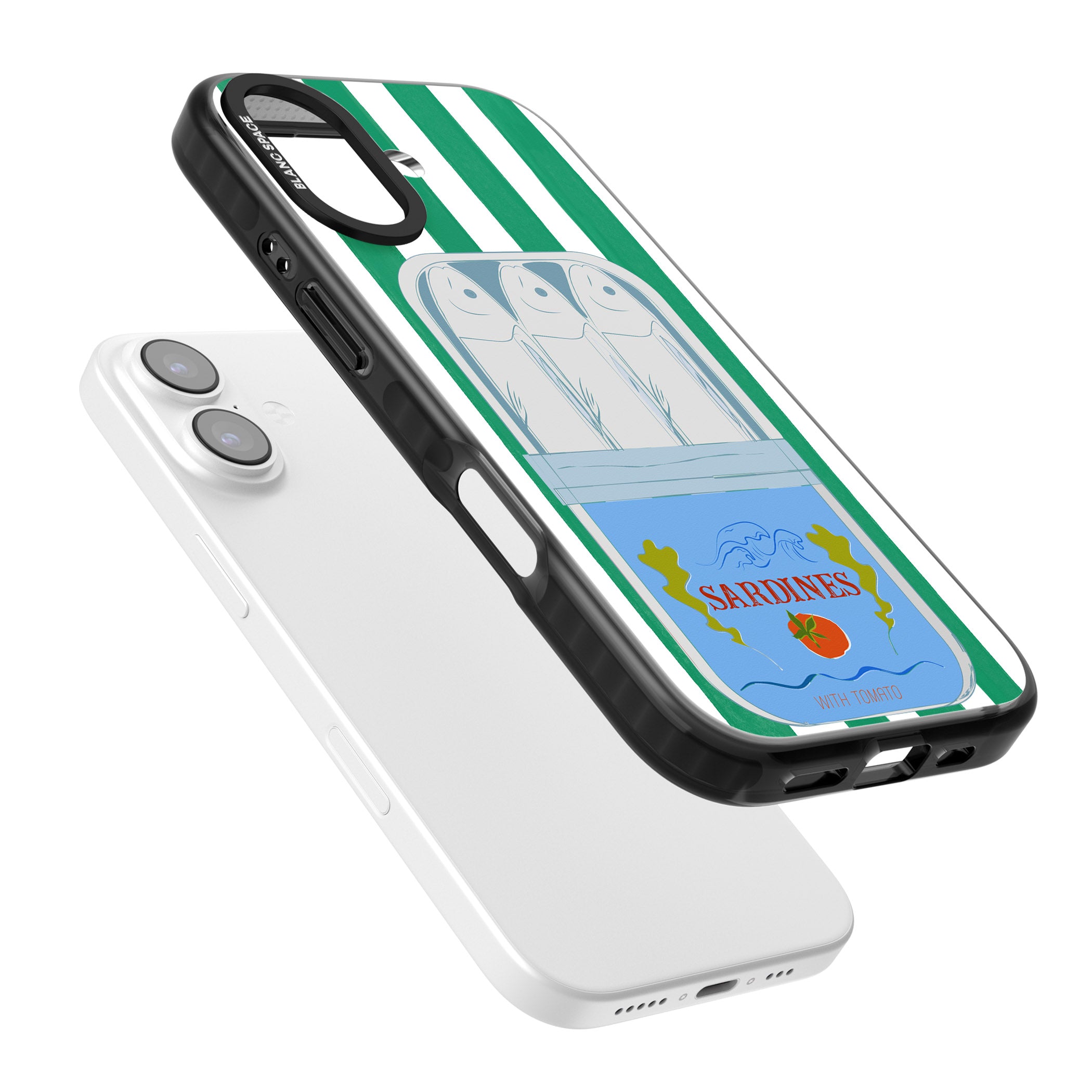 Italian Coastal Sardines iPhone 17 Impact Pro Black Phone Case Colours