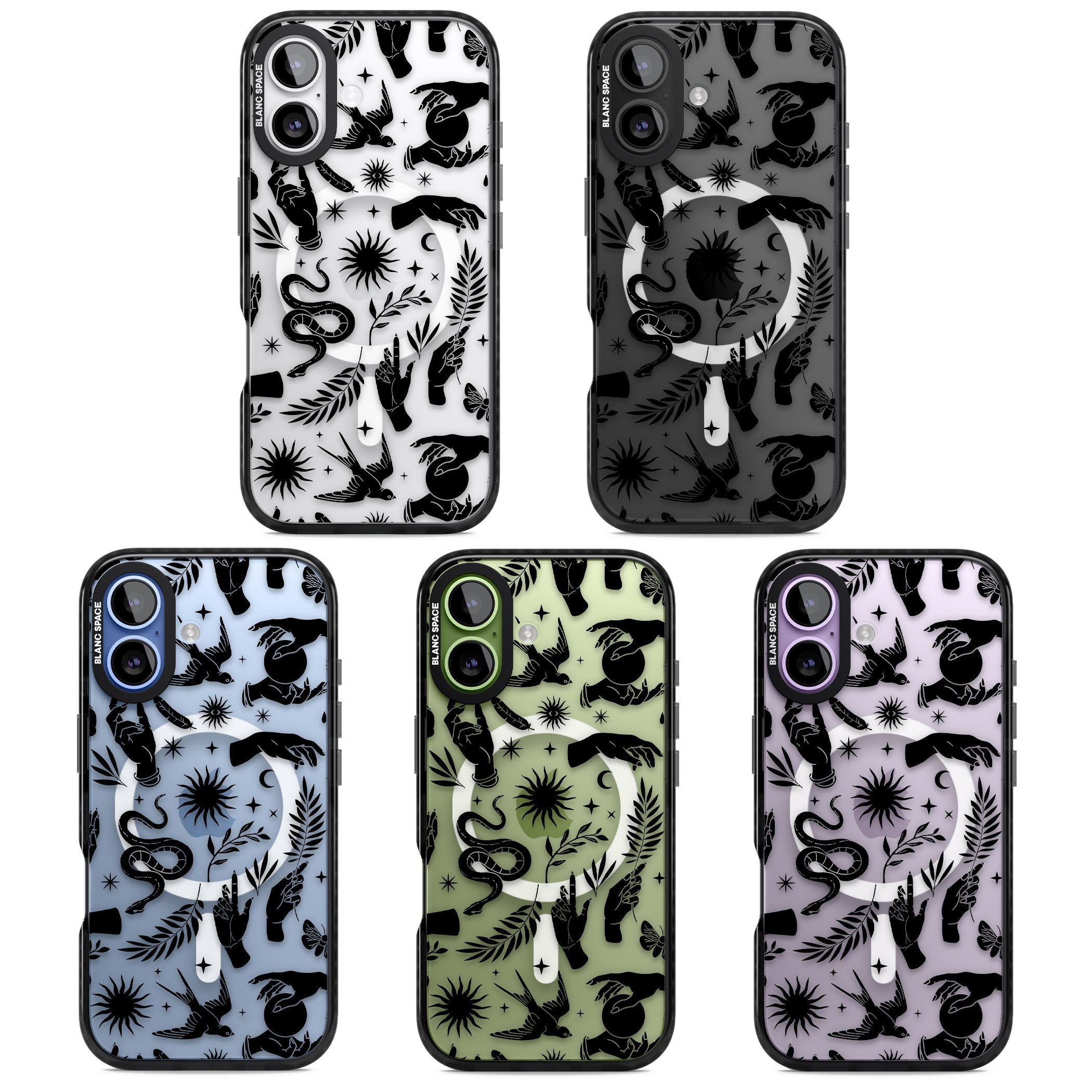 Celestial Pattern (Black) iPhone 17 Impact Pro Black Phone Case APT Impact Protection