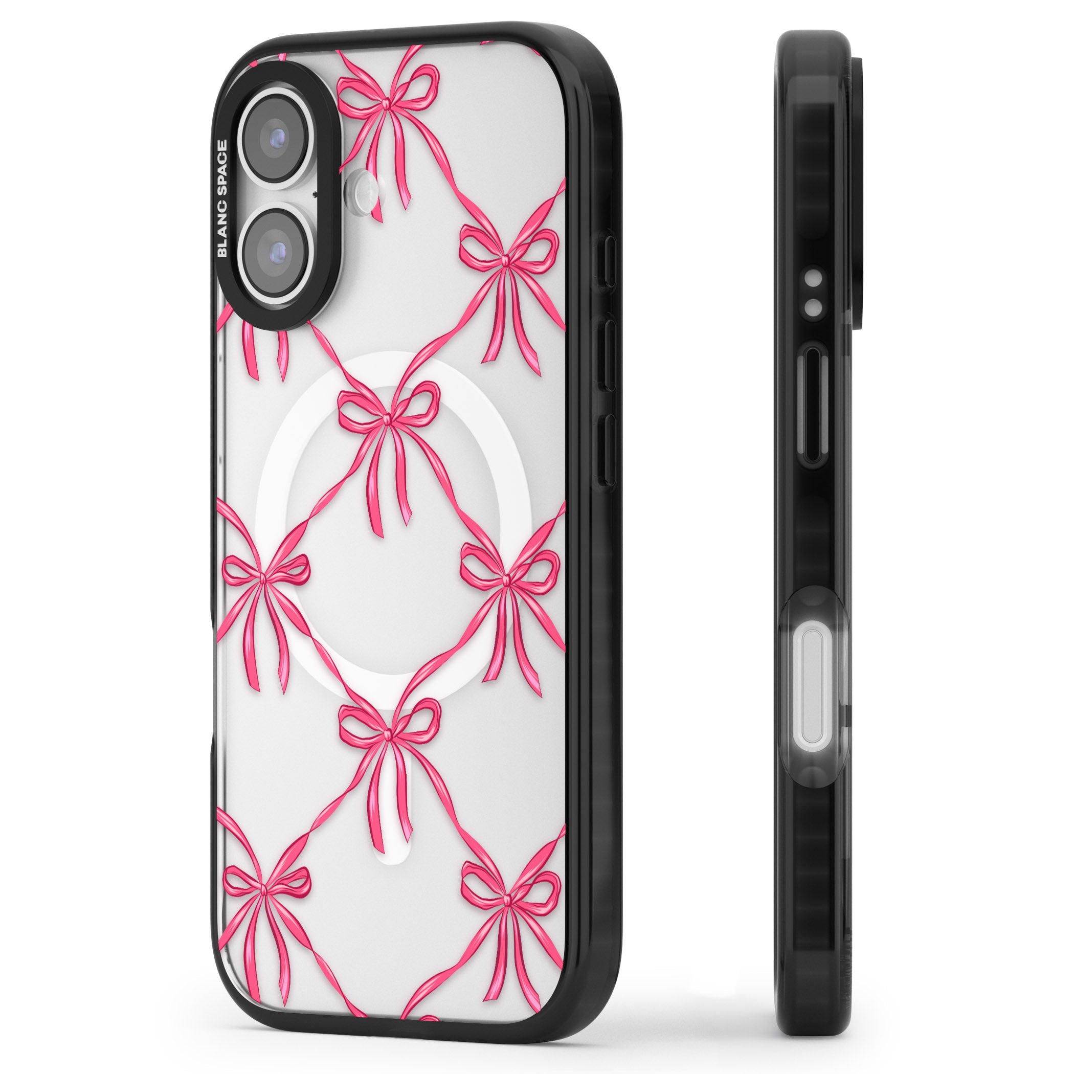 Bow Knots iPhone 17 Impact Pro Black Phone Case Side Profile