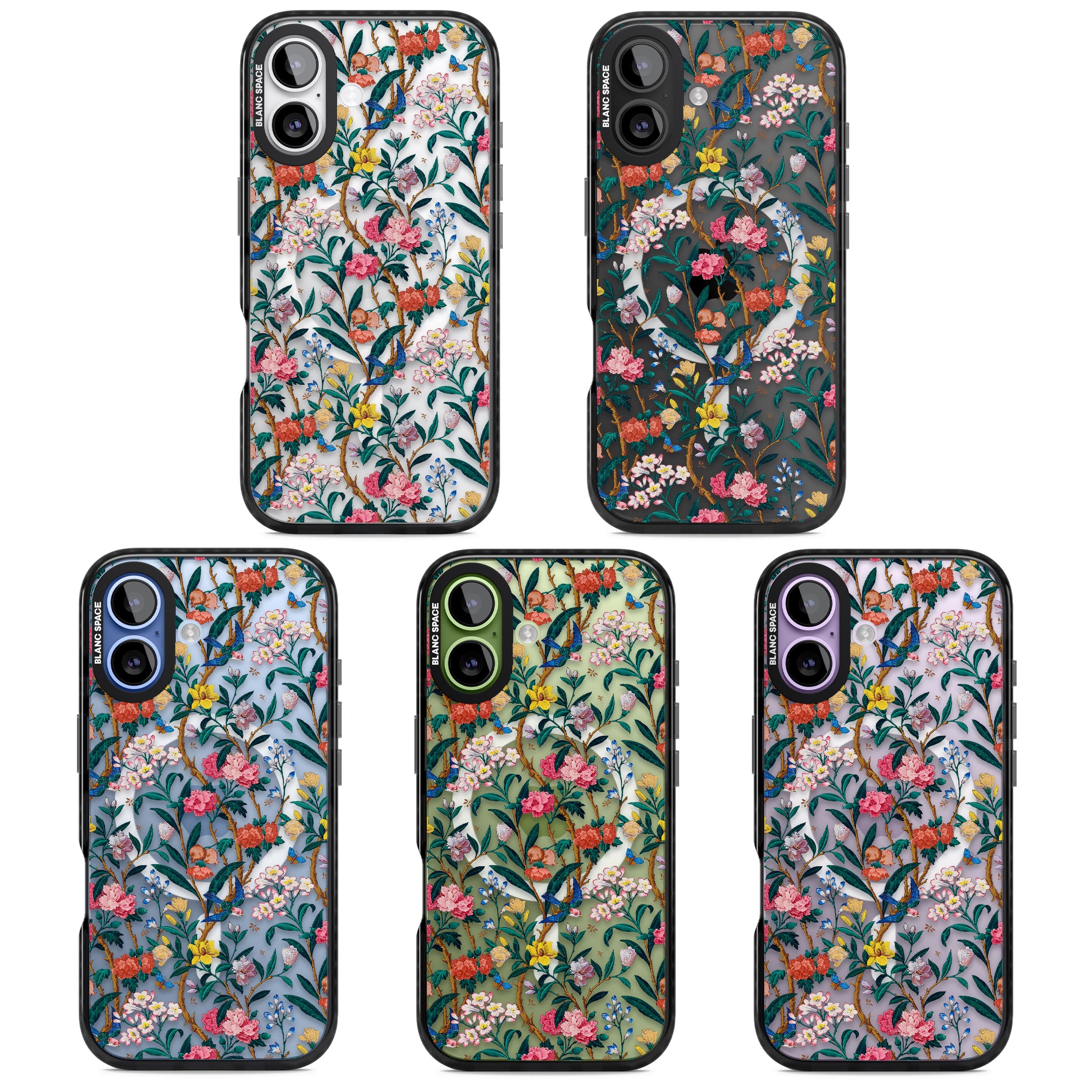 Vines & Flowers iPhone 17 Impact Pro Black Phone Case APT Impact Protection