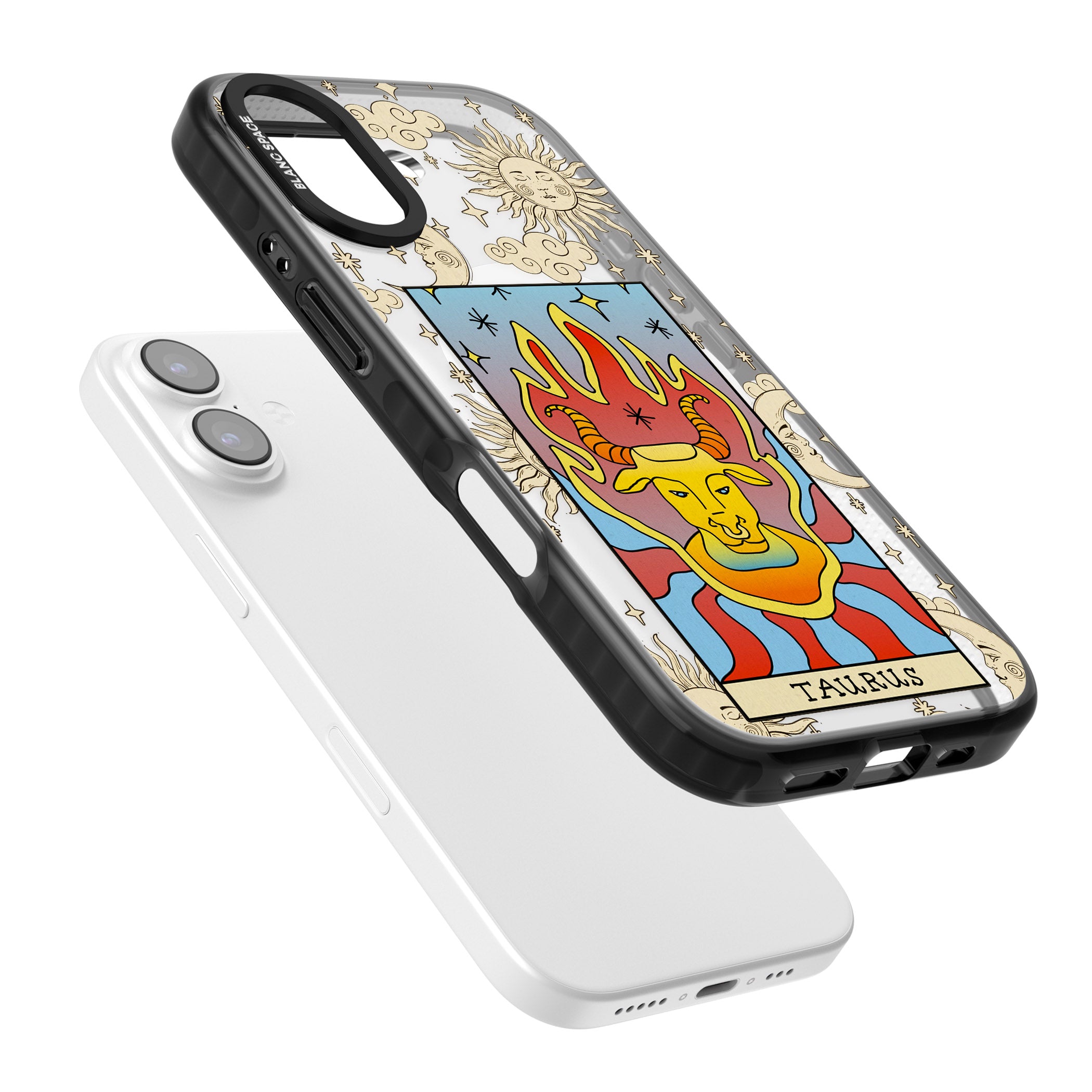Celestial Zodiac Taurus iPhone 17 Impact Pro Black Phone Case Colours