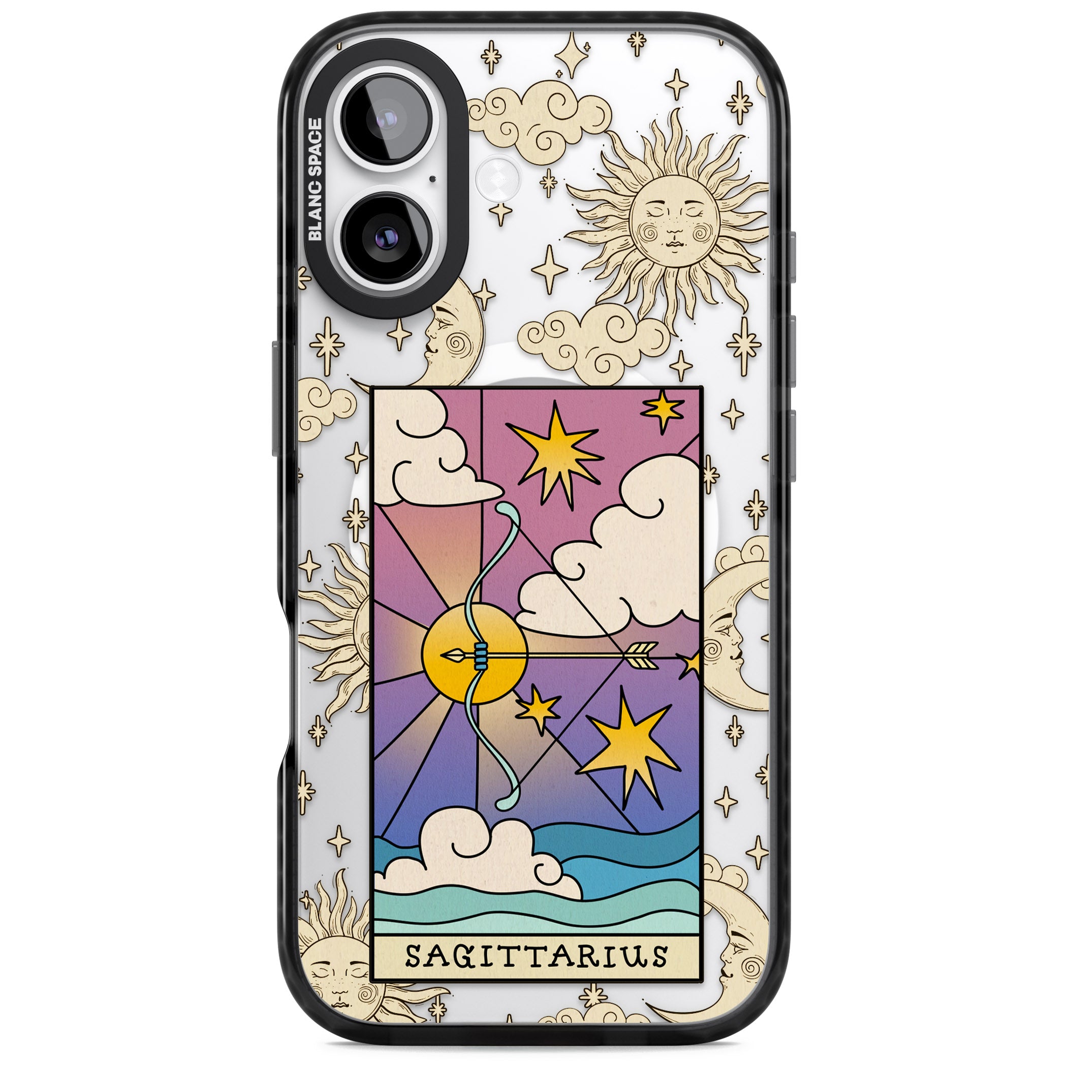 Celestial Zodiac Sagittarius iPhone 17 Impact Pro Black Phone Case