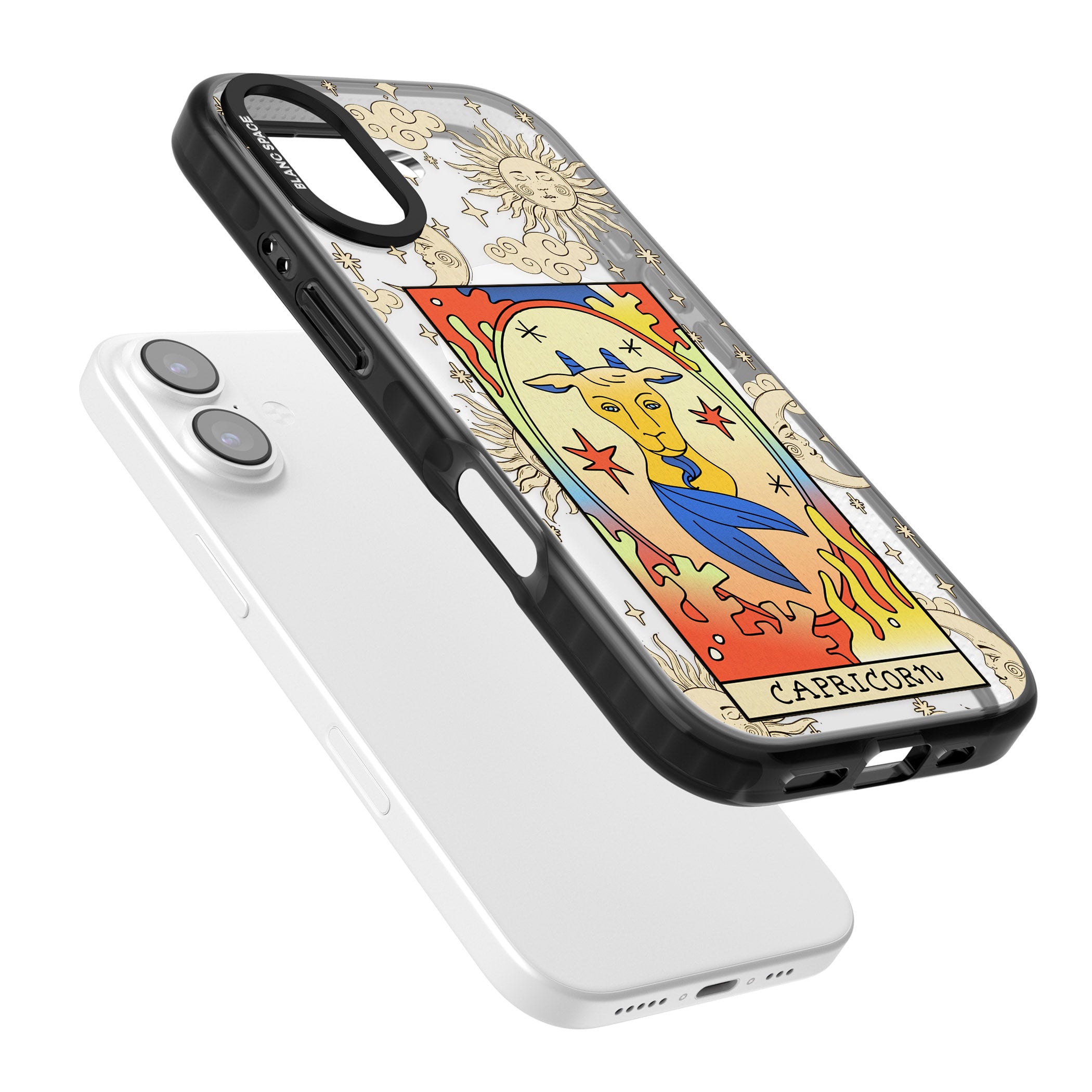 Celestial Zodiac Capricorn iPhone 17 Impact Pro Black Phone Case Colours