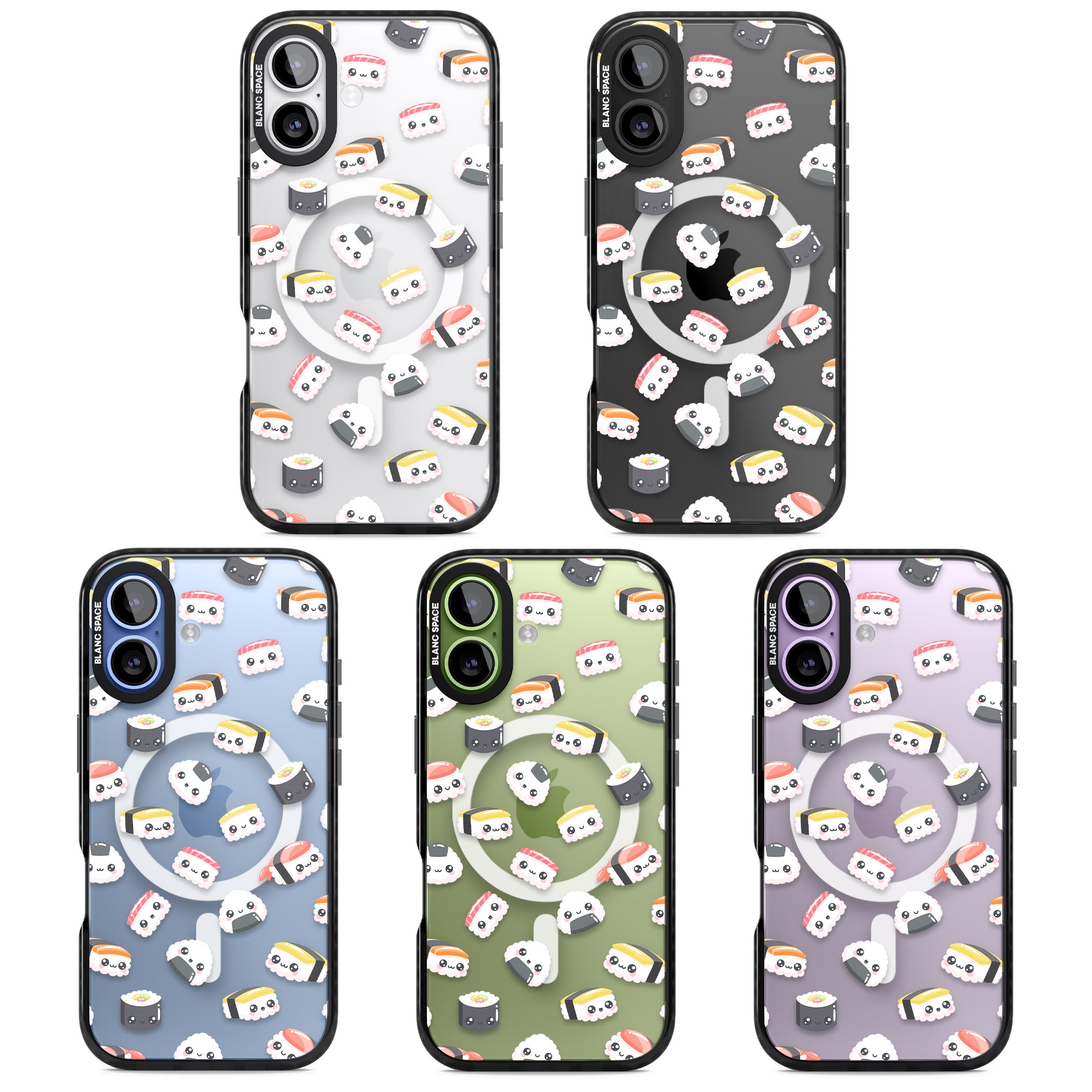 Kawaii Sushi iPhone 17 Impact Pro Black Phone Case APT Impact Protection