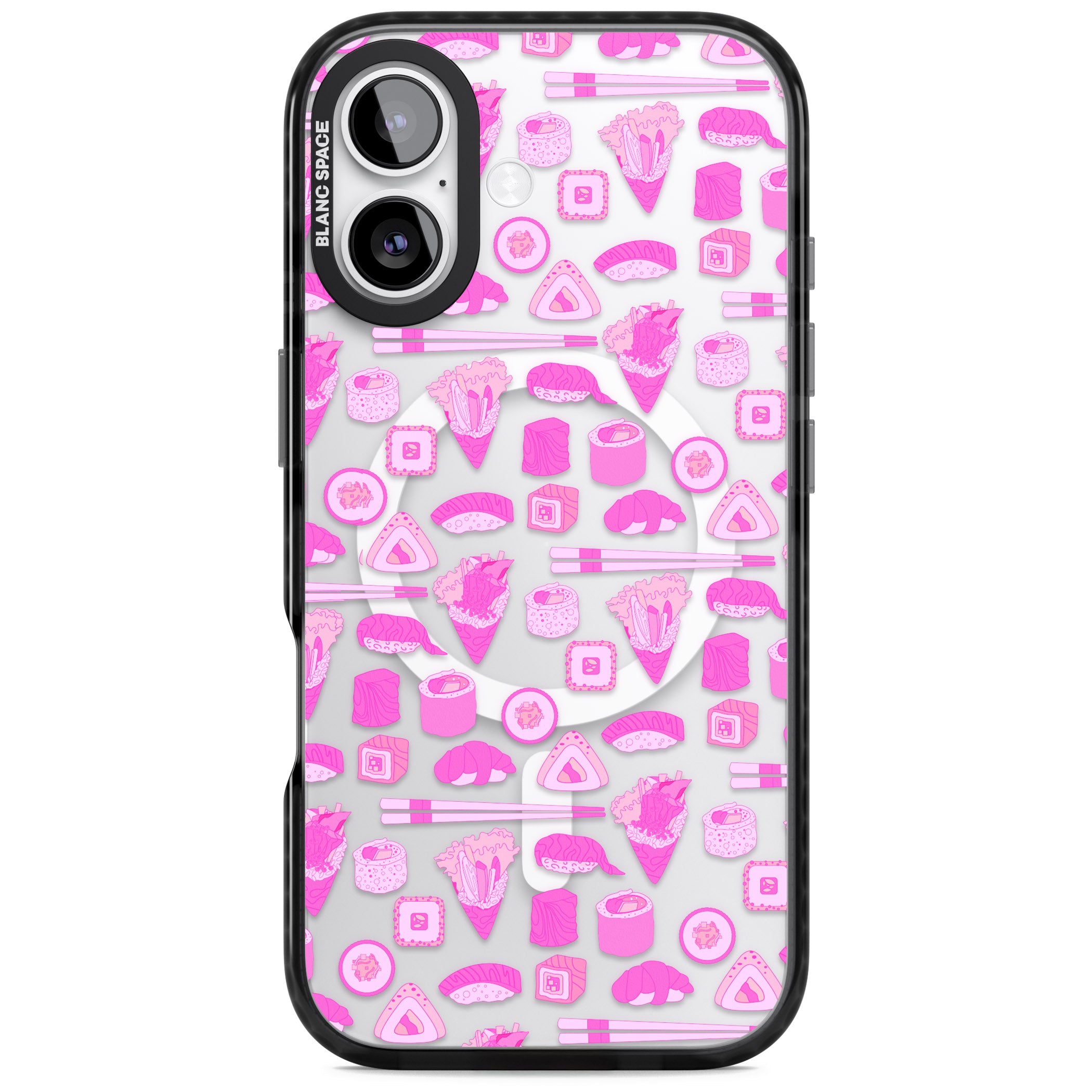 Pink Sushi Pop iPhone 17 Impact Pro Black Phone Case
