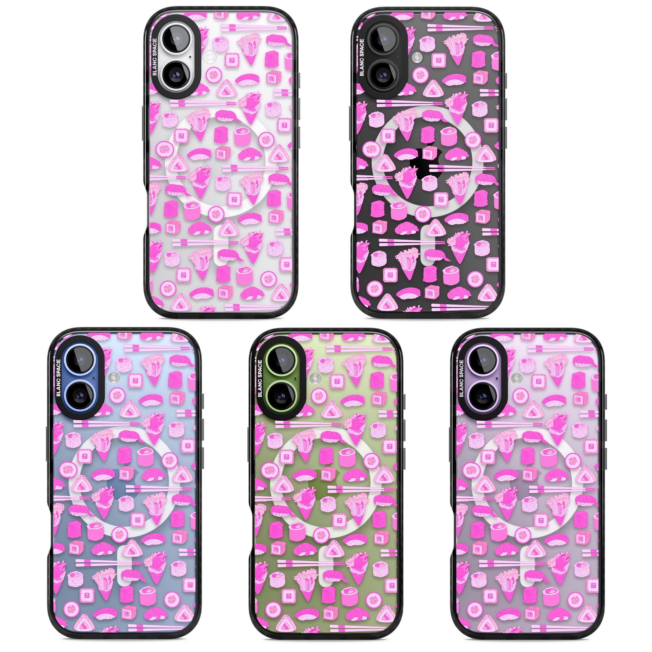 Pink Sushi Pop iPhone 17 Impact Pro Black Phone Case APT Impact Protection