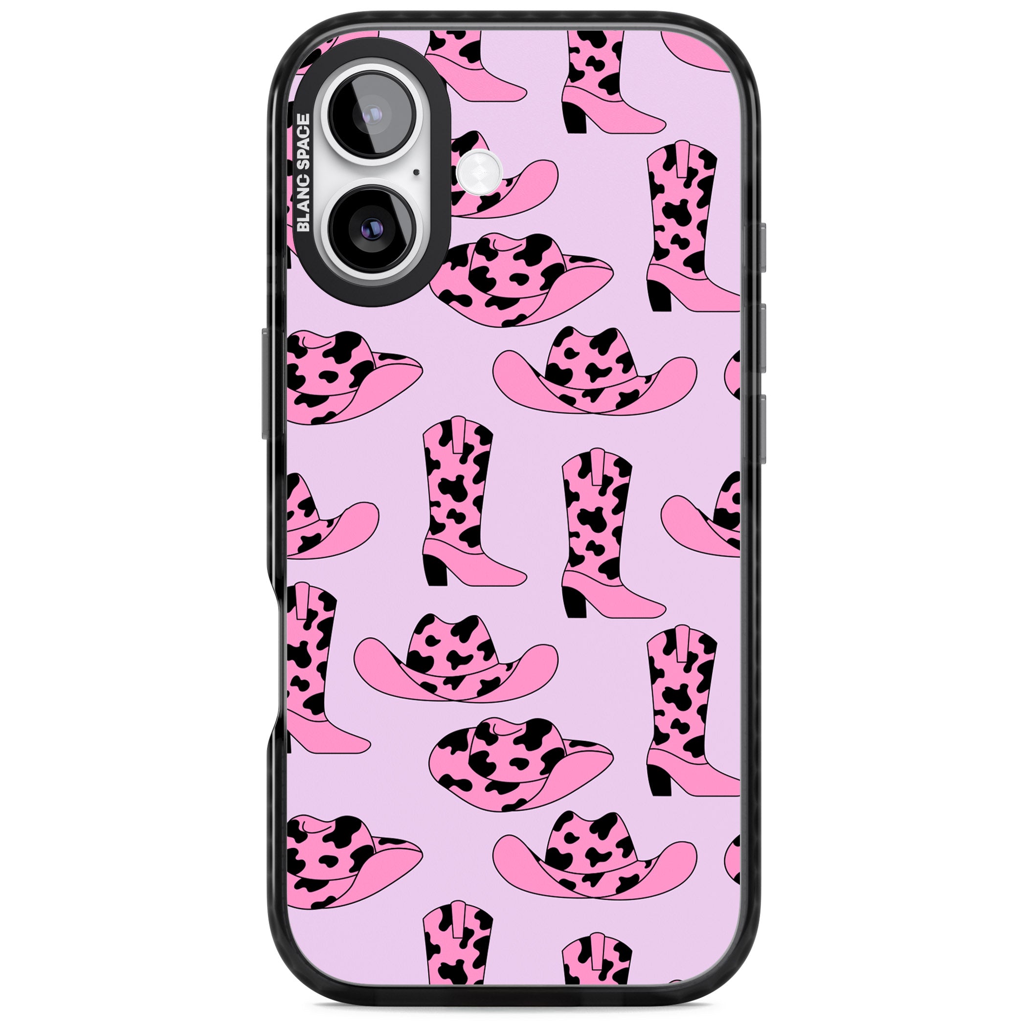 Cow Girl Pattern iPhone 17 Impact Pro Black Phone Case