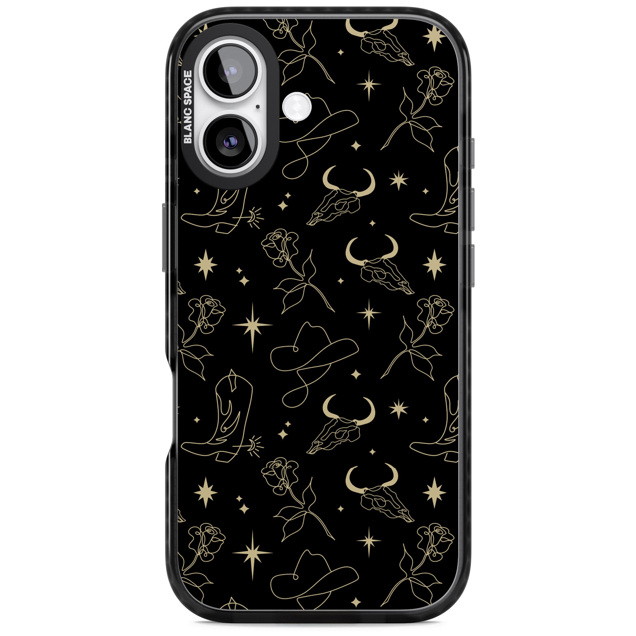 Celestial West Pattern iPhone 17 Impact Pro Black Phone Case