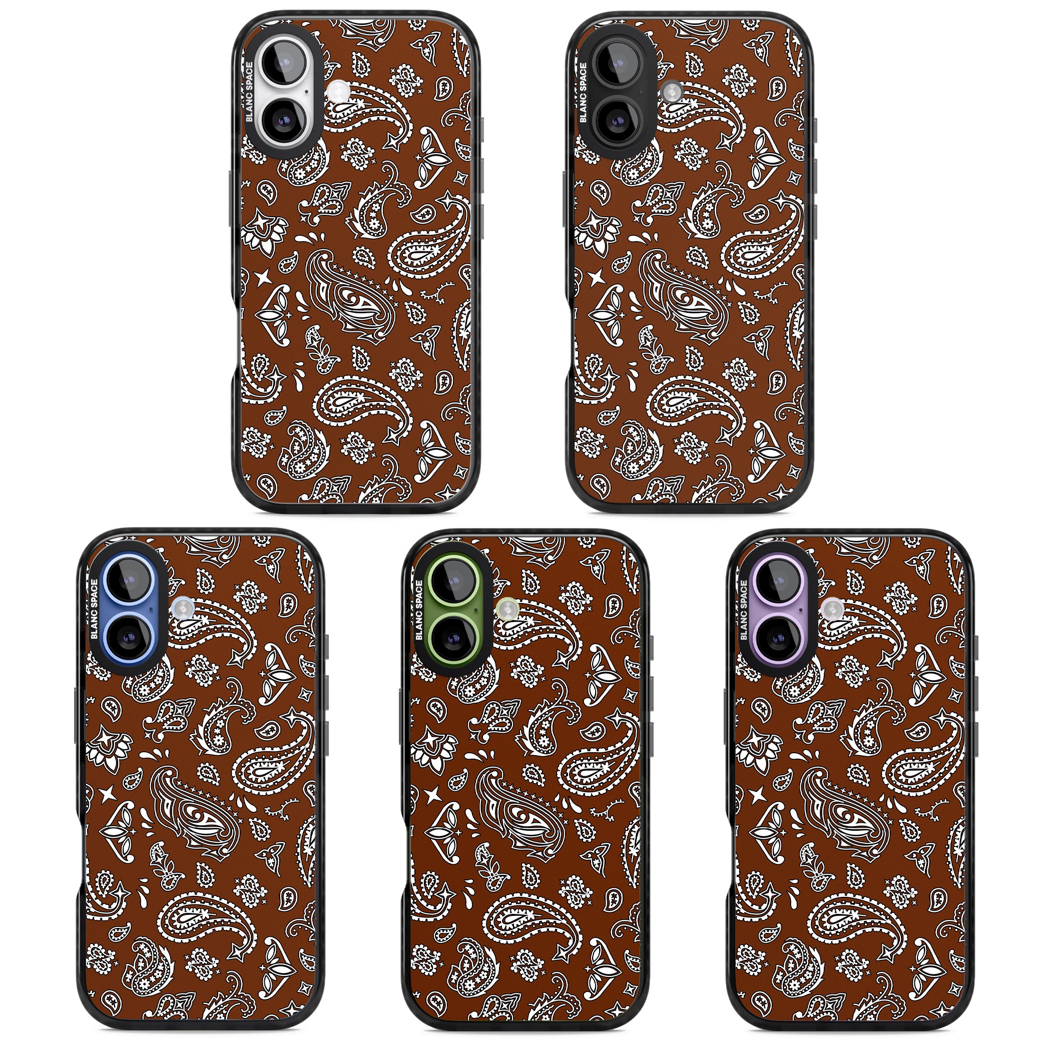 Brown Bandana iPhone 17 Impact Pro Black Phone Case APT Impact Protection