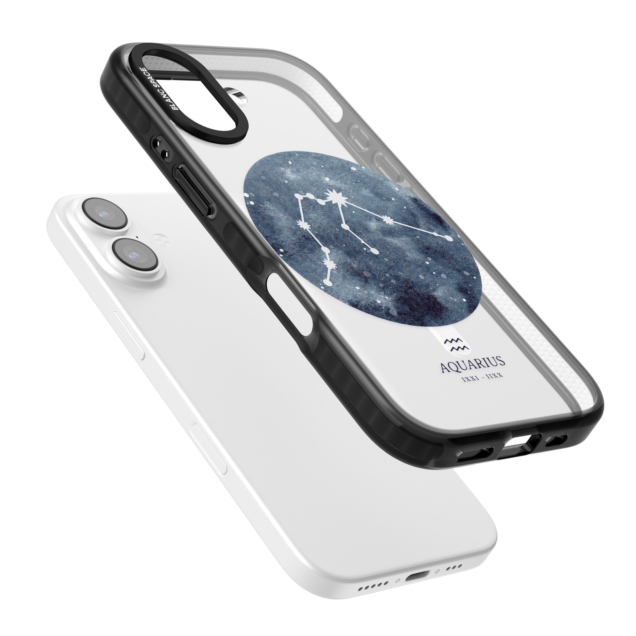 Aquarius Zodiac Blue iPhone 17 Impact Pro Black Phone Case Colours