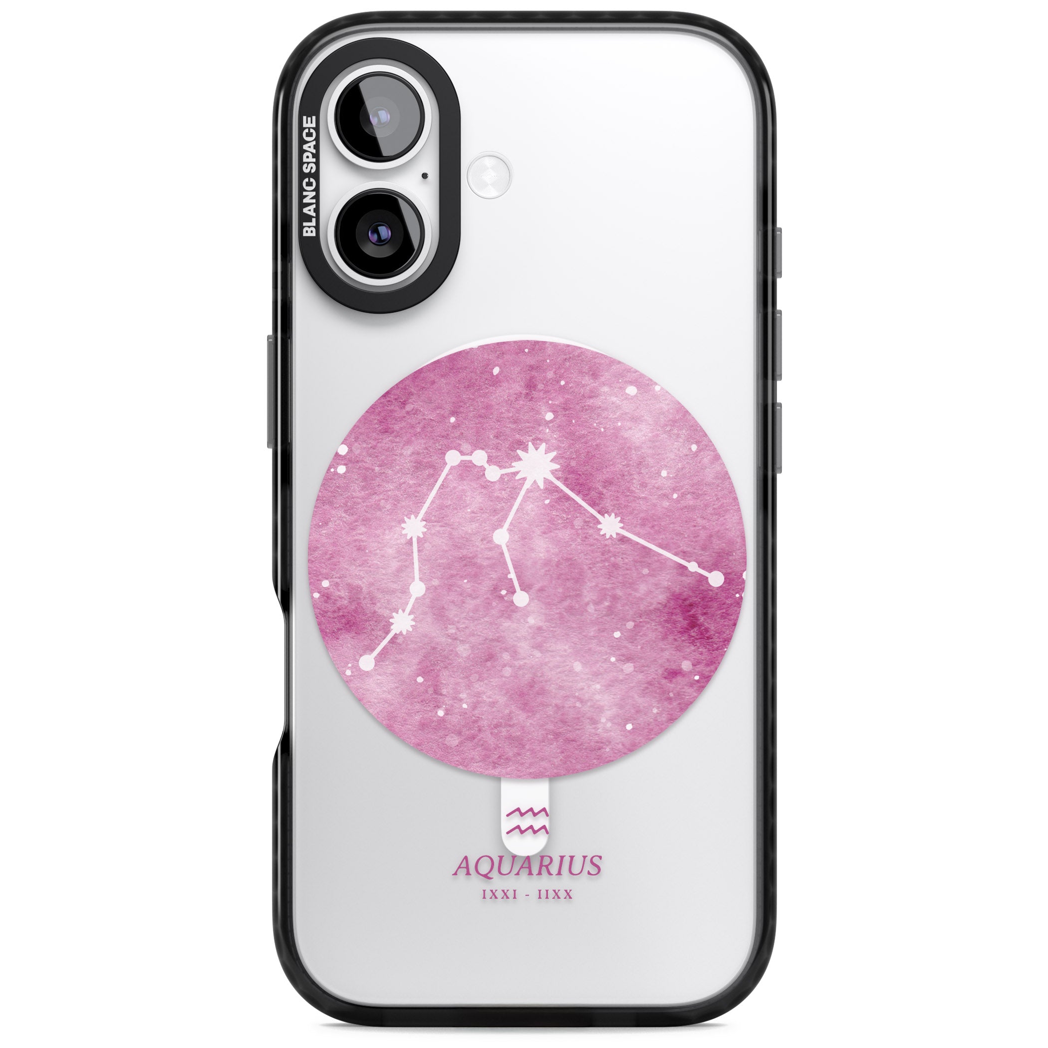 Aquarius Zodiac iPhone 17 Impact Pro Black Phone Case