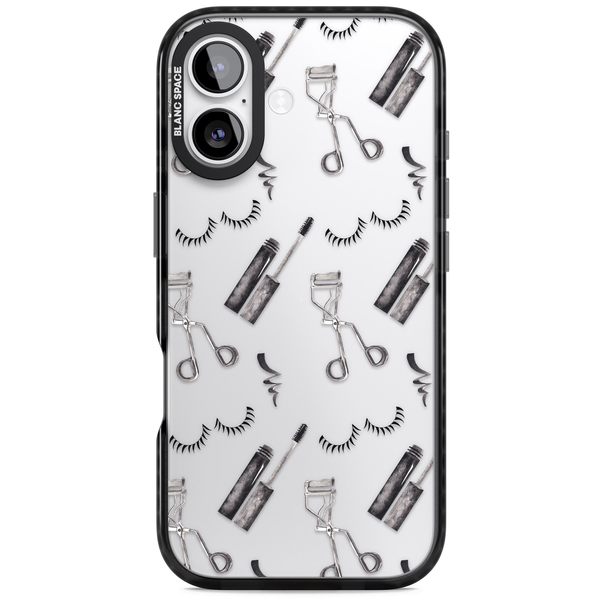 Eyelash Makeup Pattern iPhone 17 Impact Black Phone Case