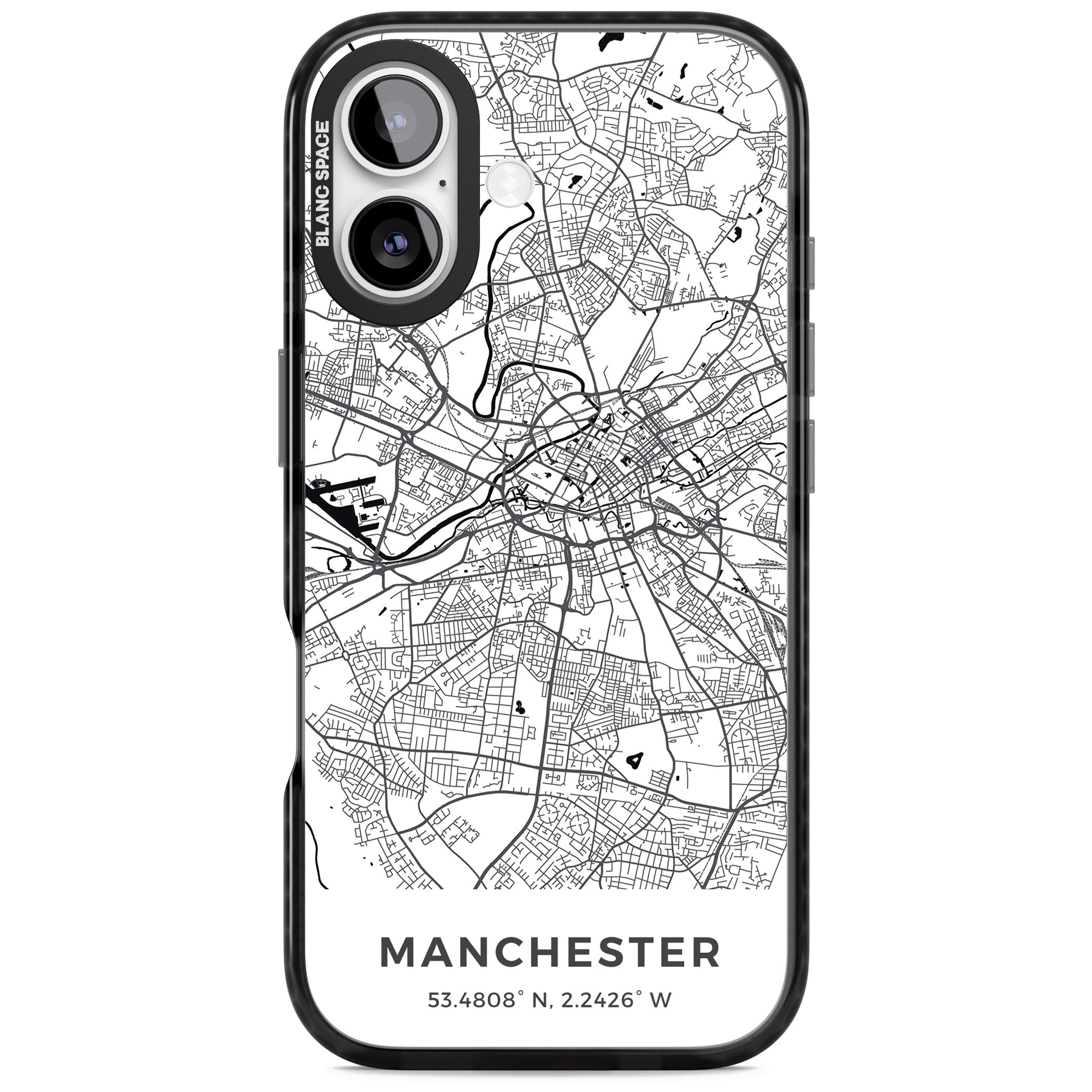 Manchester Map iPhone 17 Impact Black Phone Case