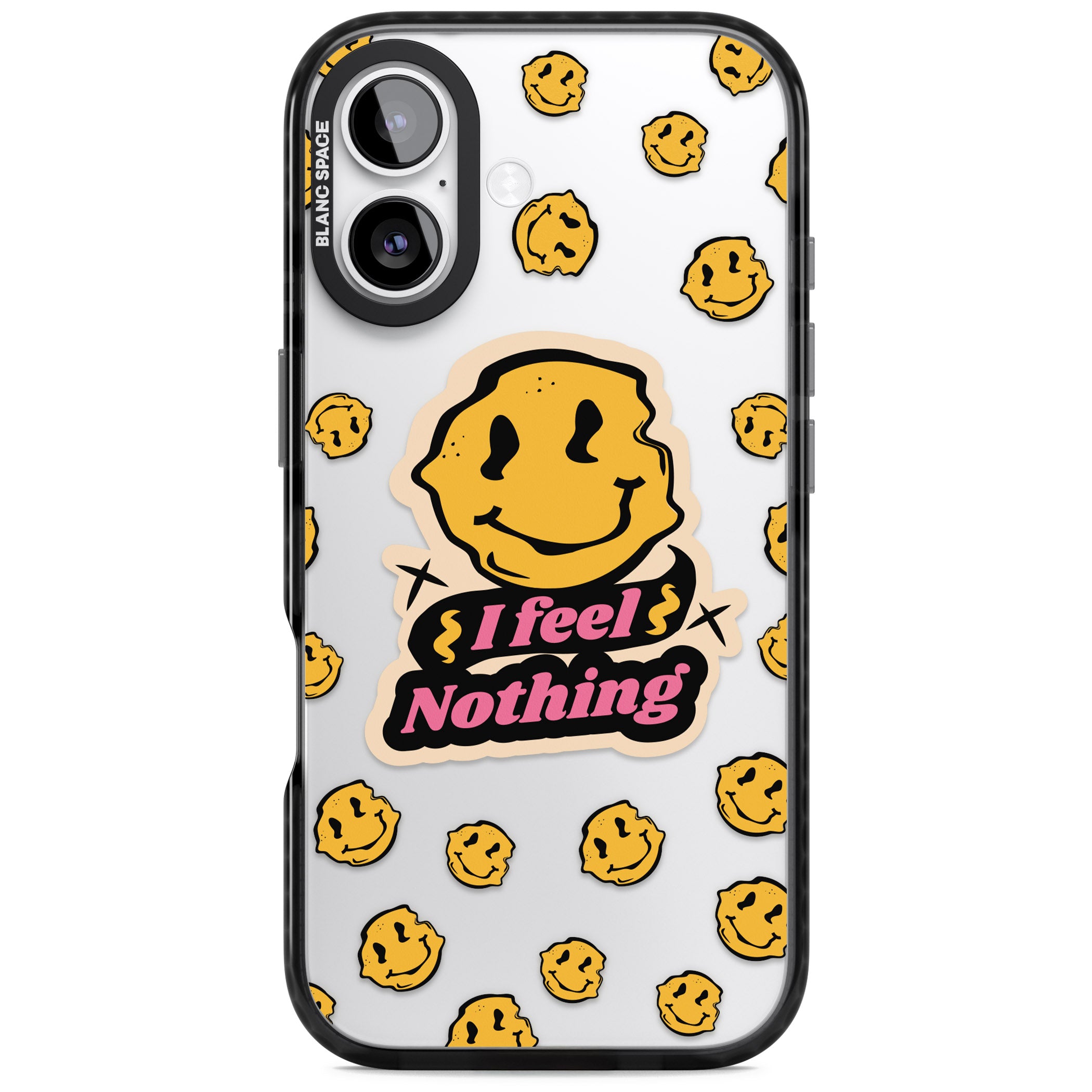 I Feel Nothing (Clear) iPhone 17 Impact Black Phone Case