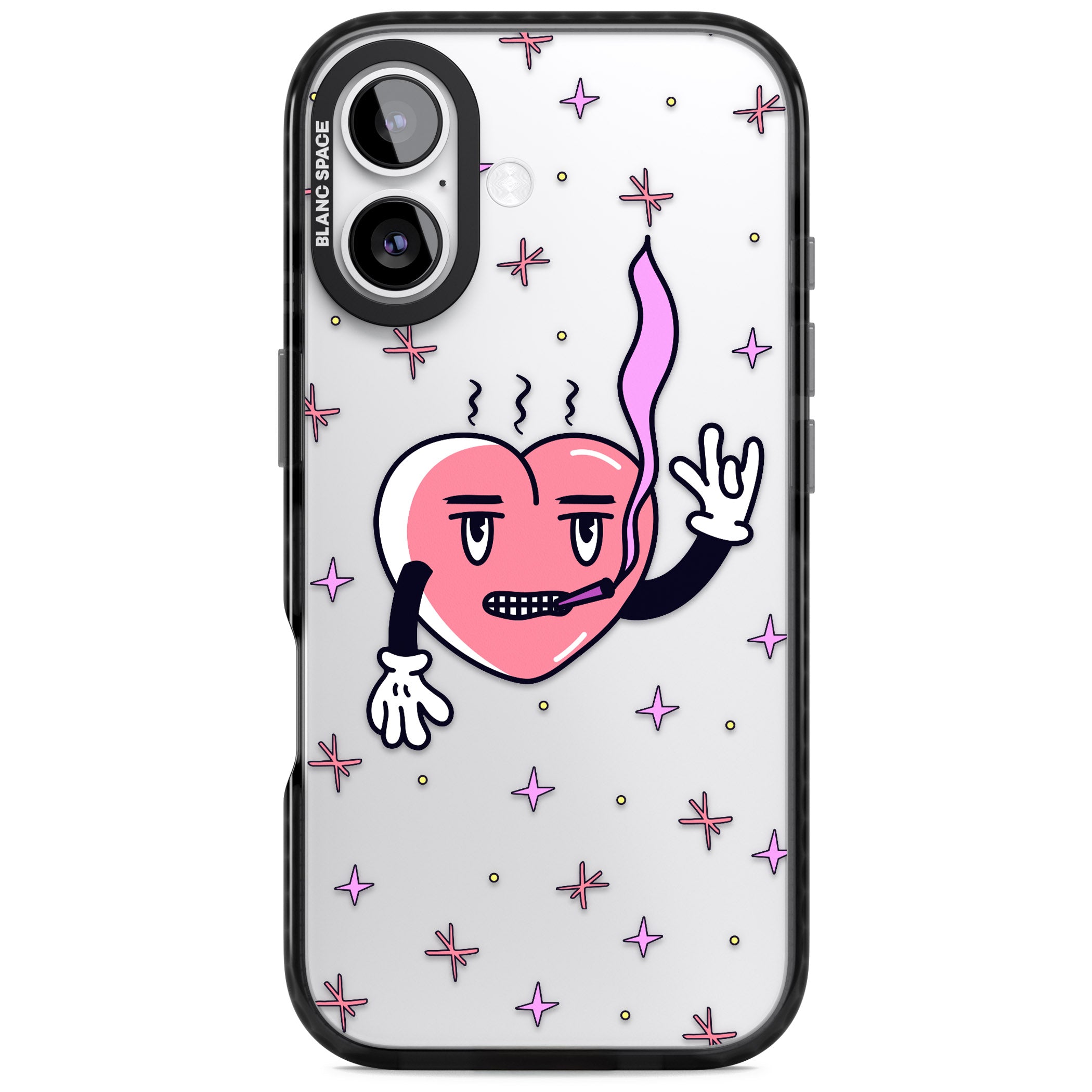 Quirky Heart iPhone 17 Impact Black Phone Case
