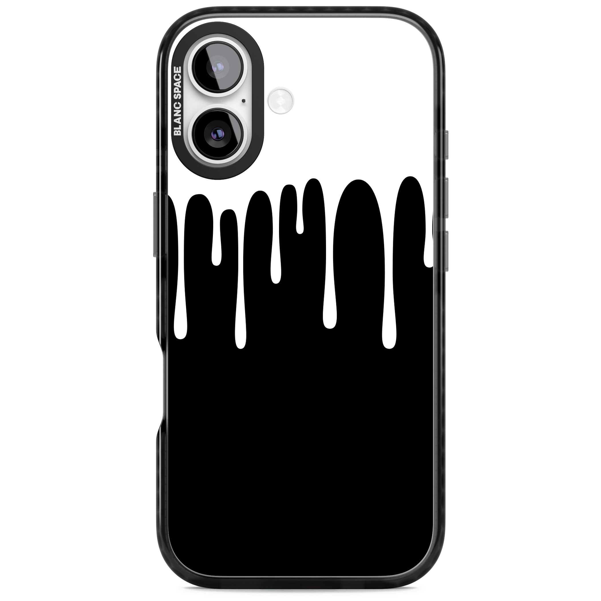 Melted Effect: White & Black iPhone 17 Impact Black Phone Case