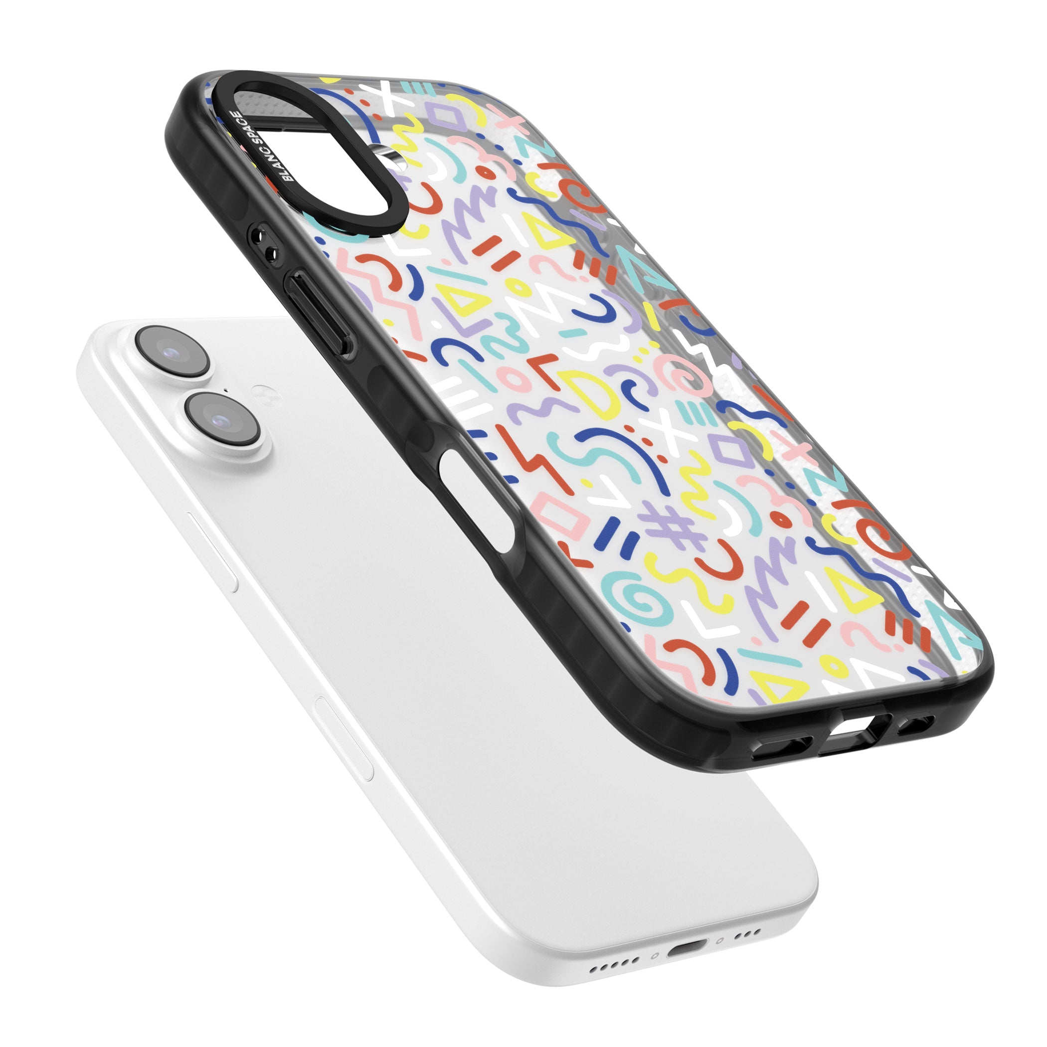 Colorful Retro Pattern iPhone 17 Impact Black Phone Case Colours