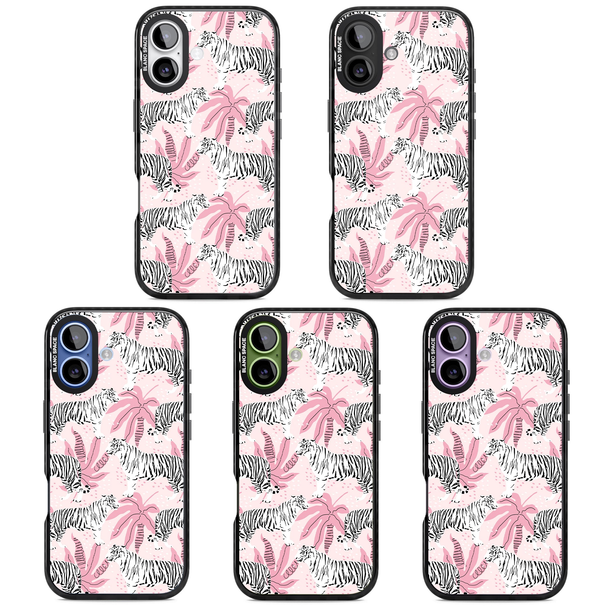Pink Tiger Palm iPhone 17 Impact Black Phone Case APT Impact Protection