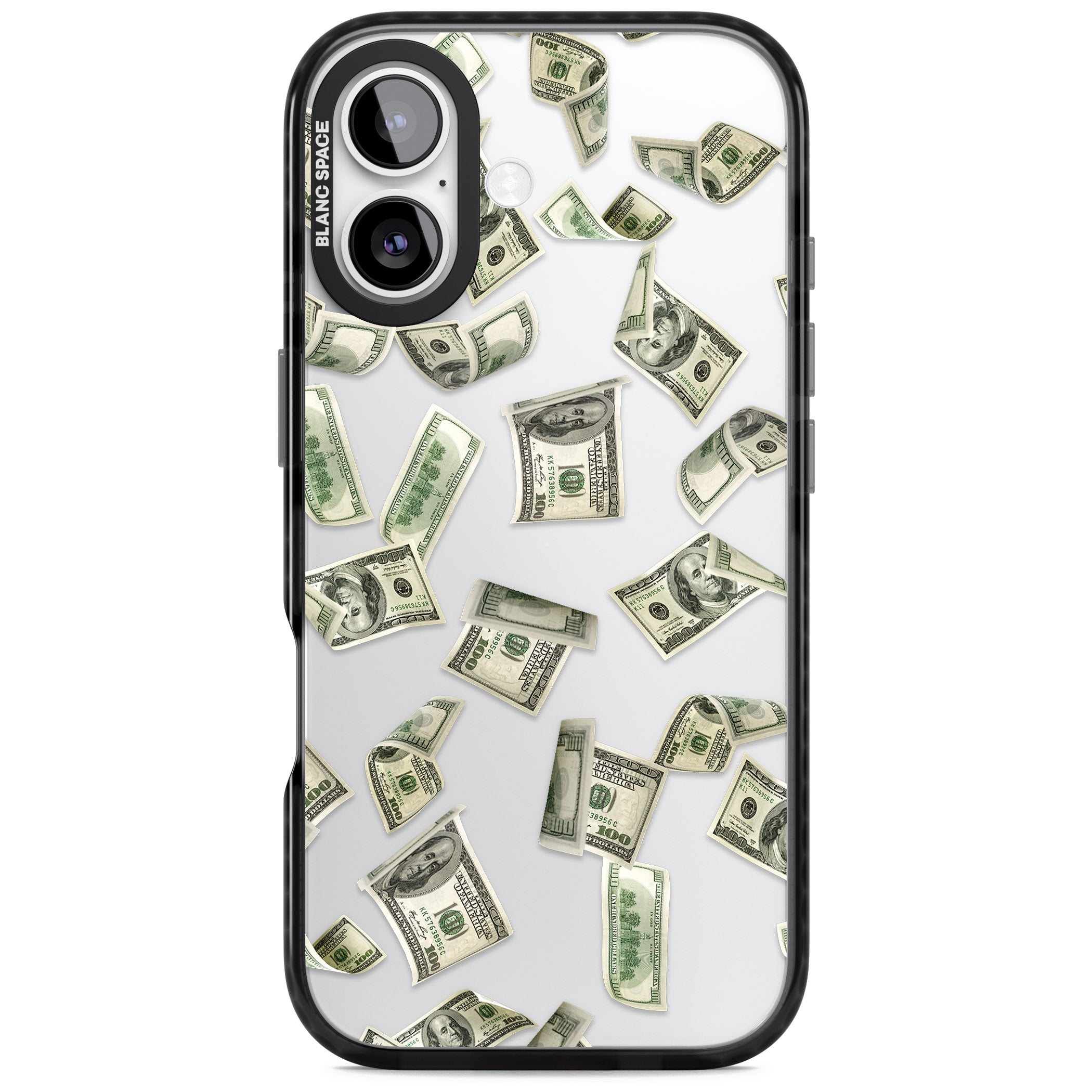 Falling Cash iPhone 17 Impact Black Phone Case
