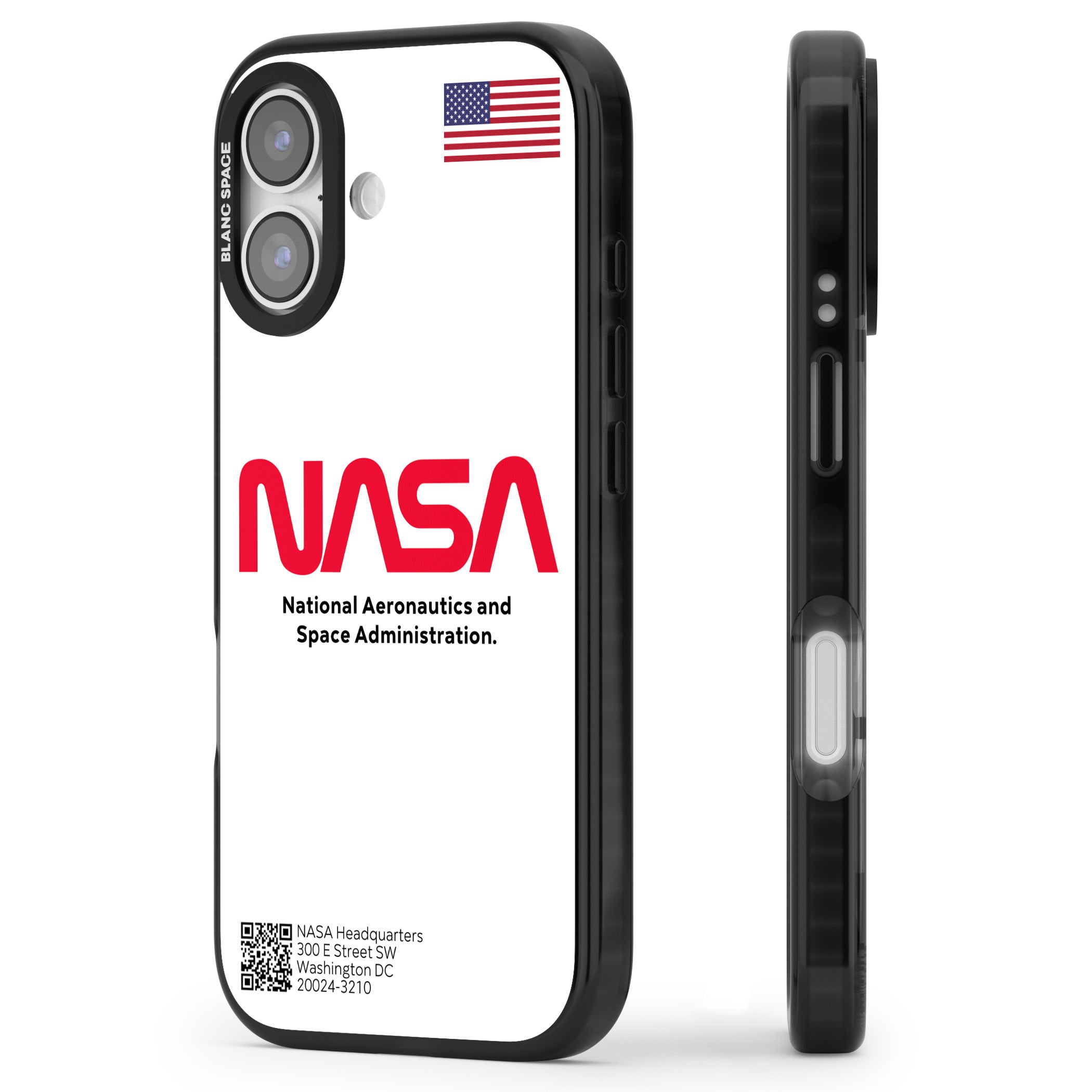 Nasa The Worm iPhone 17 Impact Black Phone Case Side Profile