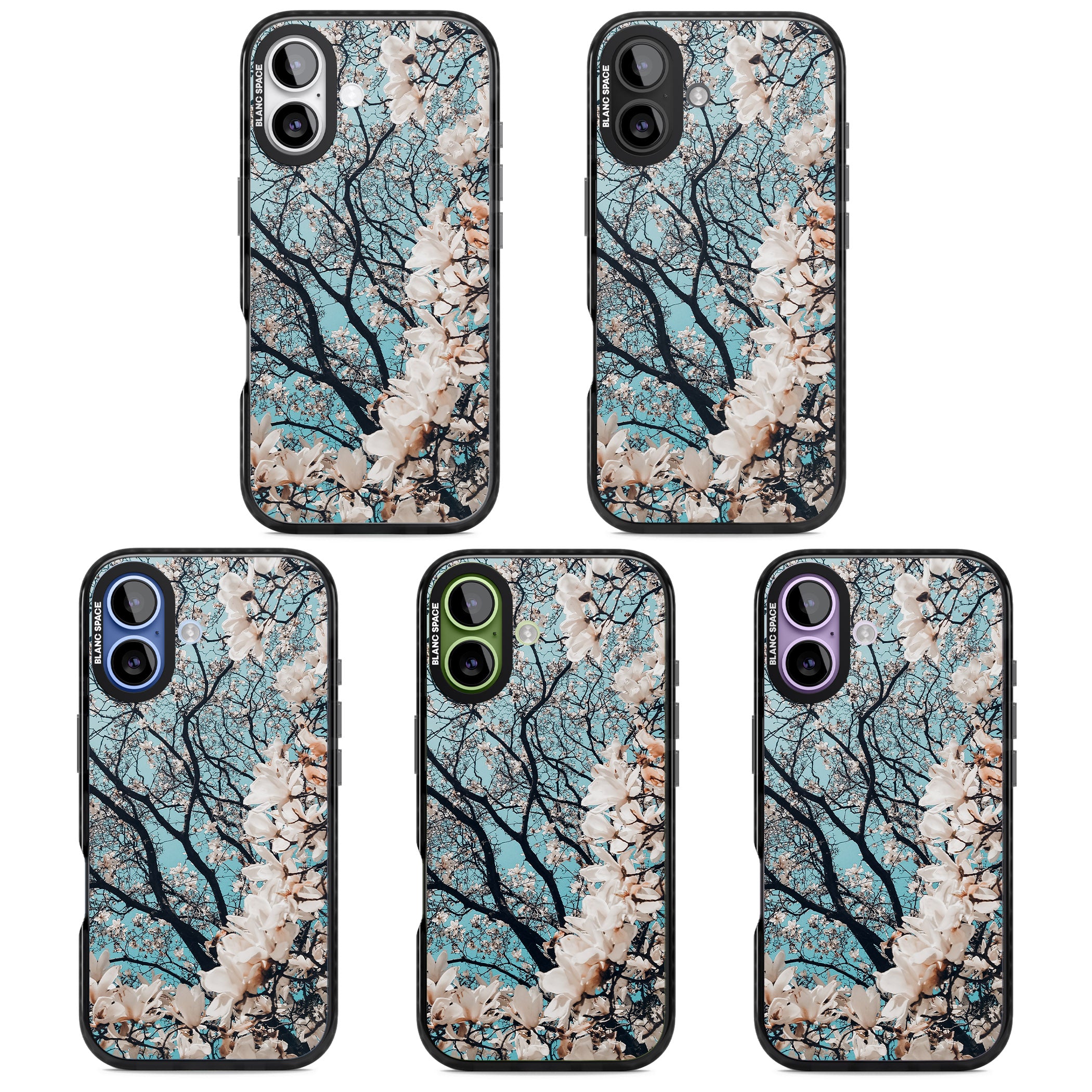 Magnolia Bloom iPhone 17 Impact Black Phone Case APT Impact Protection