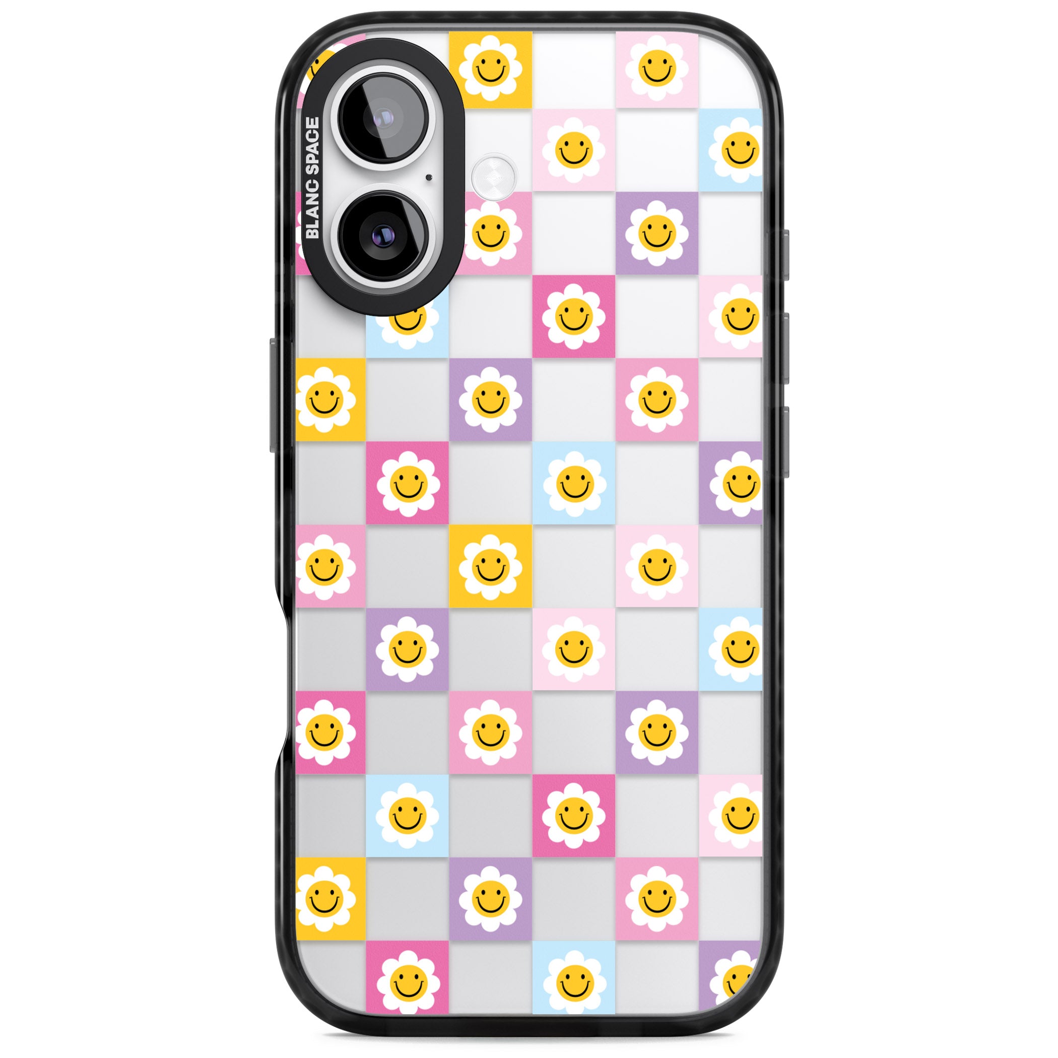 Daisy Squares Pattern iPhone 17 Impact Black Phone Case