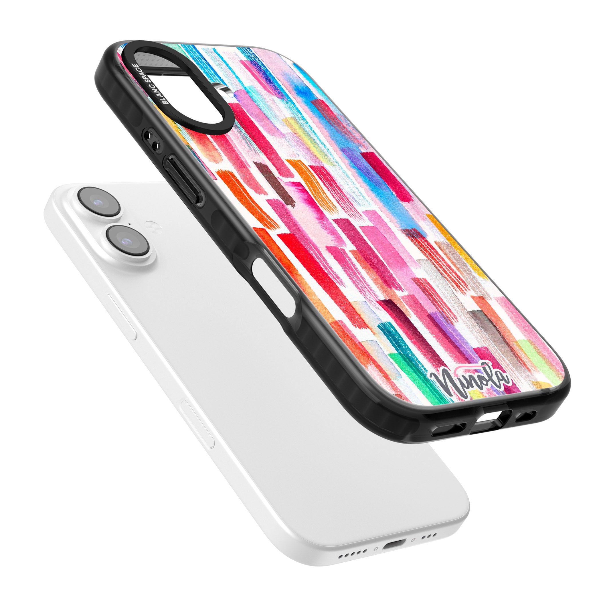 Colorful Brushstrokes iPhone 17 Impact Black Phone Case Colours
