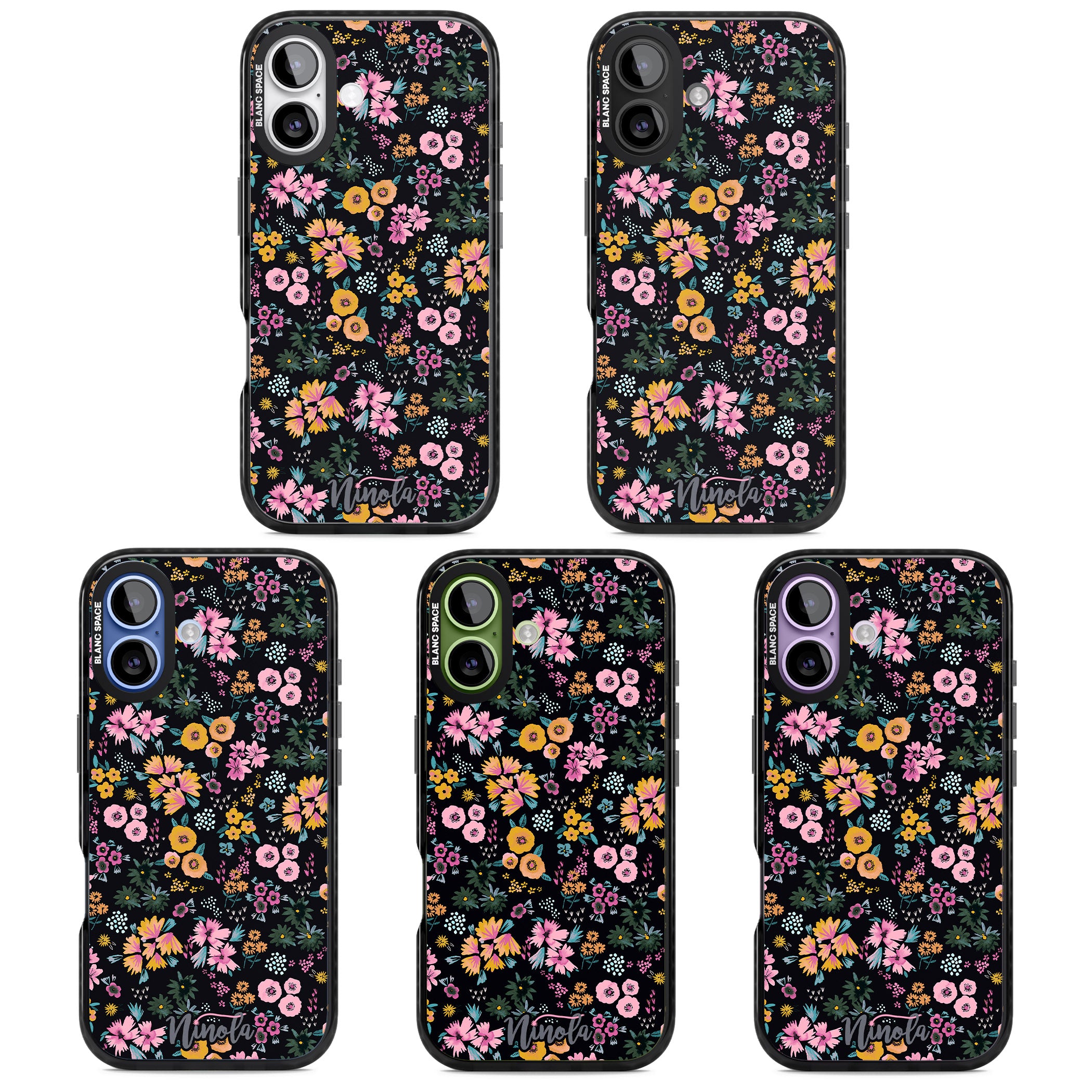 Blossom Field iPhone 17 Impact Black Phone Case APT Impact Protection