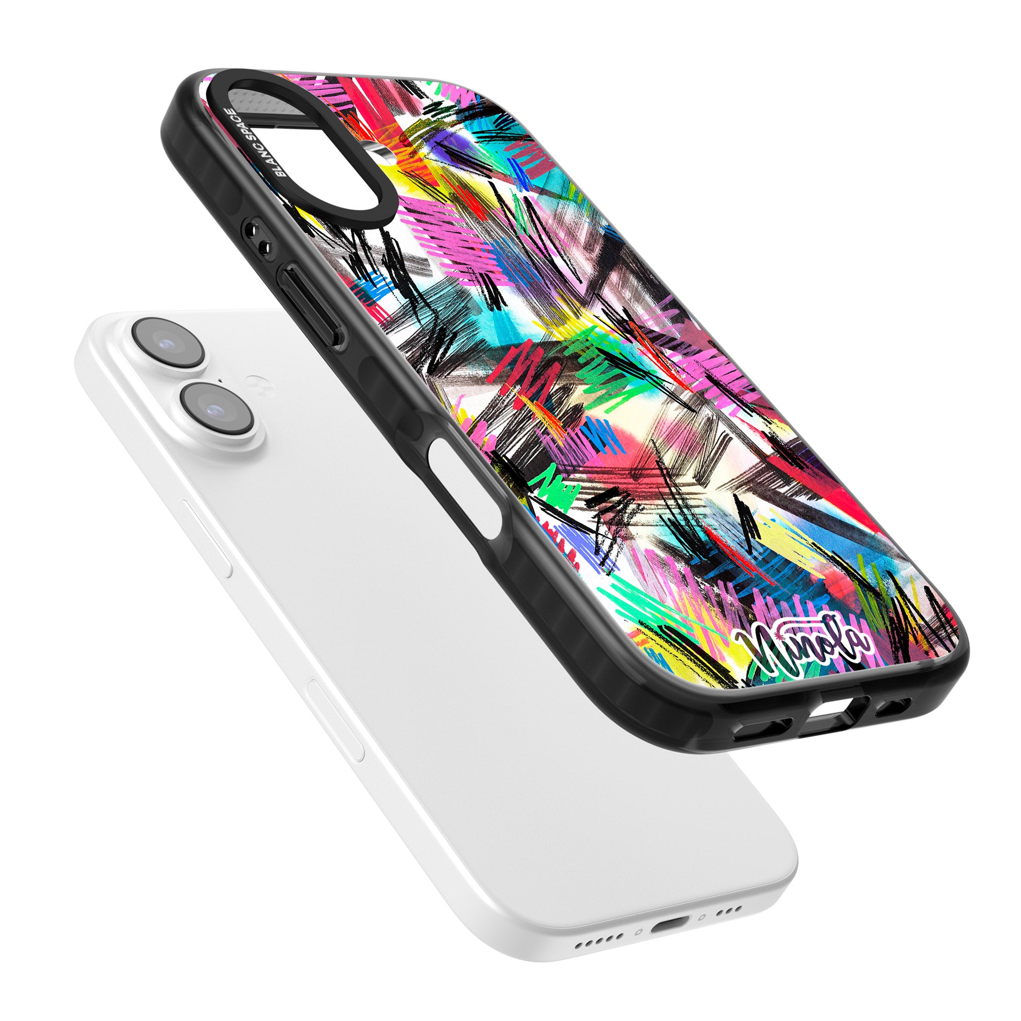 Wild Strokes Rainbow iPhone 17 Impact Black Phone Case Colours