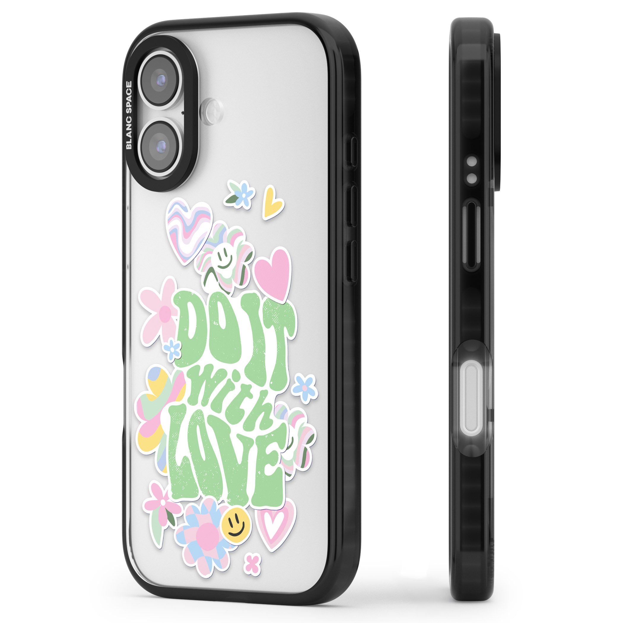 Do It With Love iPhone 17 Impact Black Phone Case Side Profile