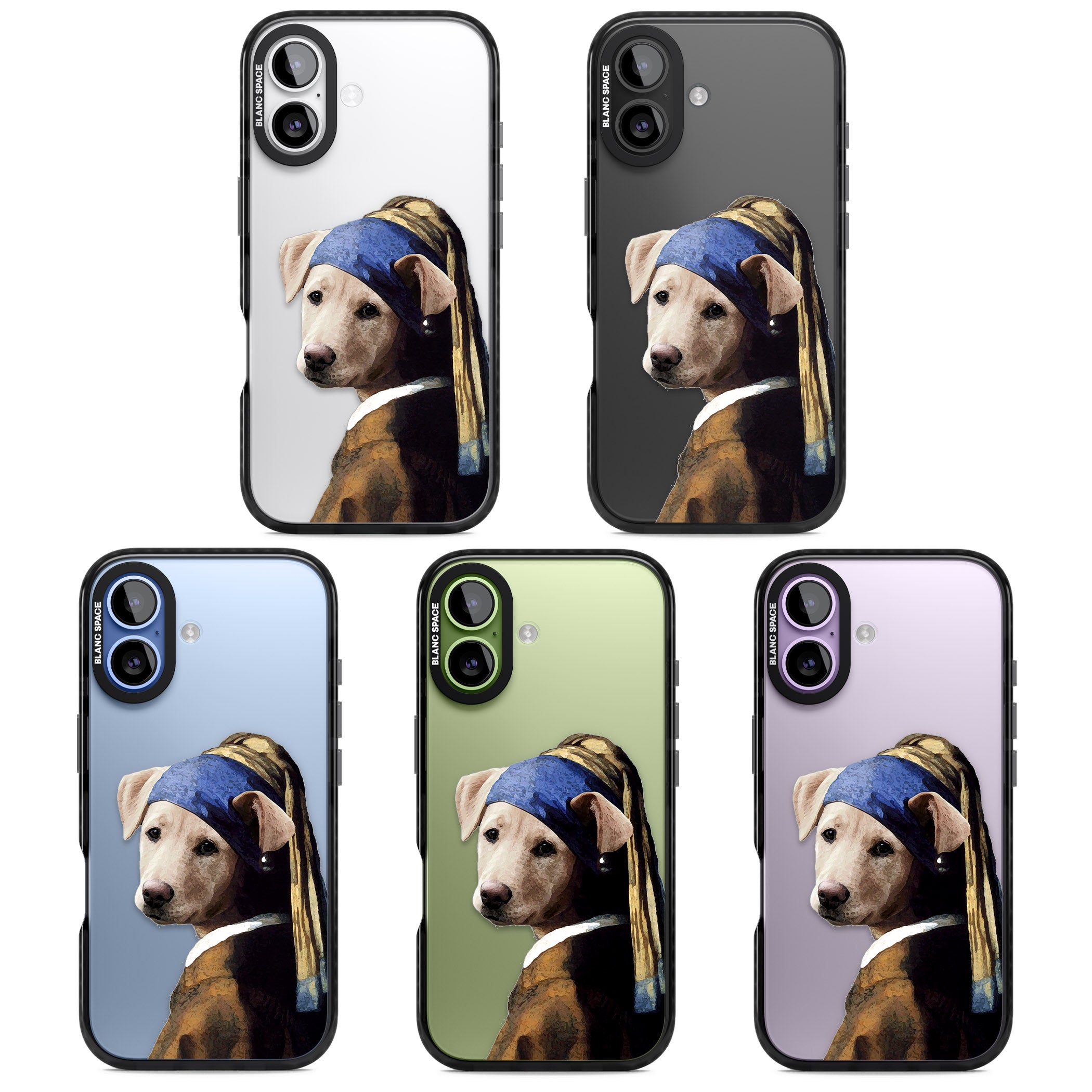 Doggo With A Pearl Earring iPhone 17 Impact Black Phone Case APT Impact Protection