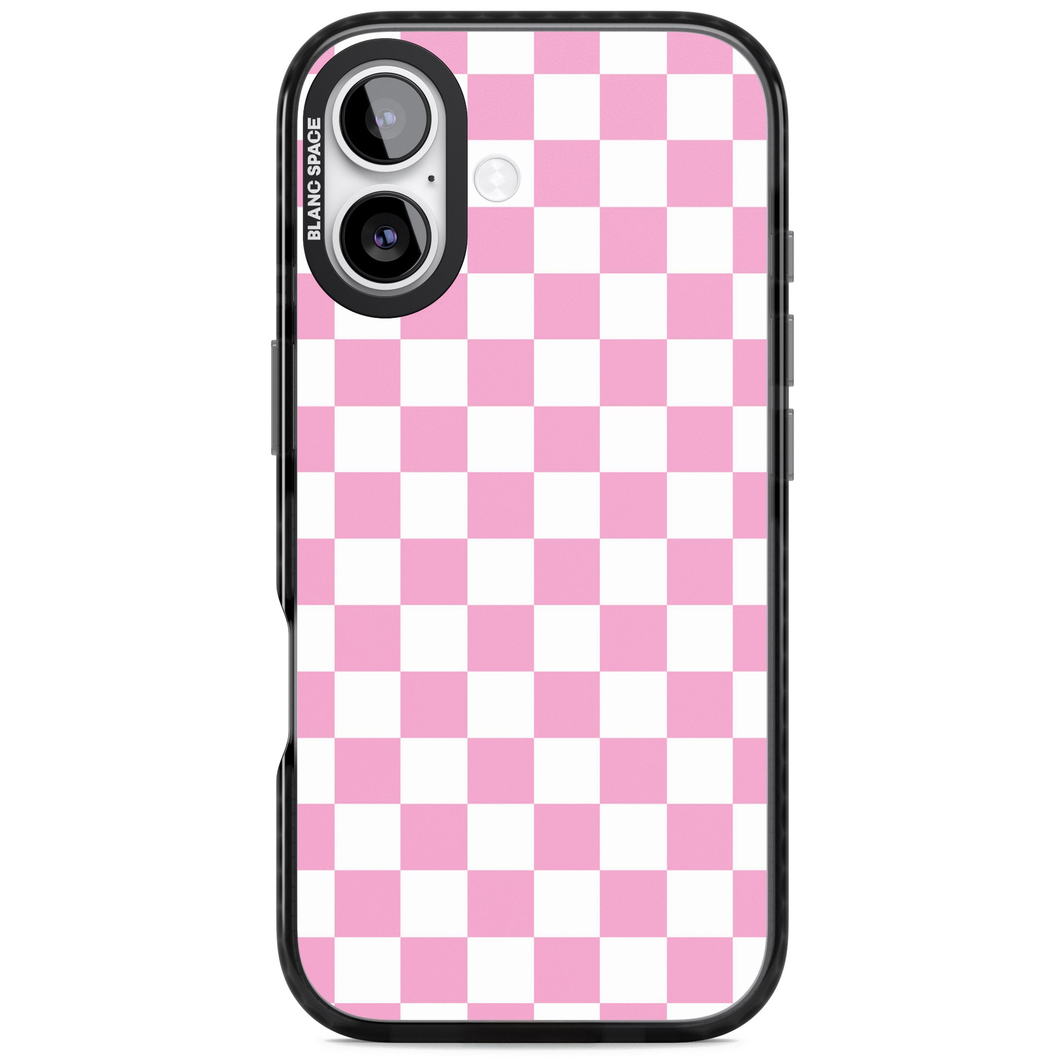 Pink Checkered iPhone 17 Impact Black Phone Case
