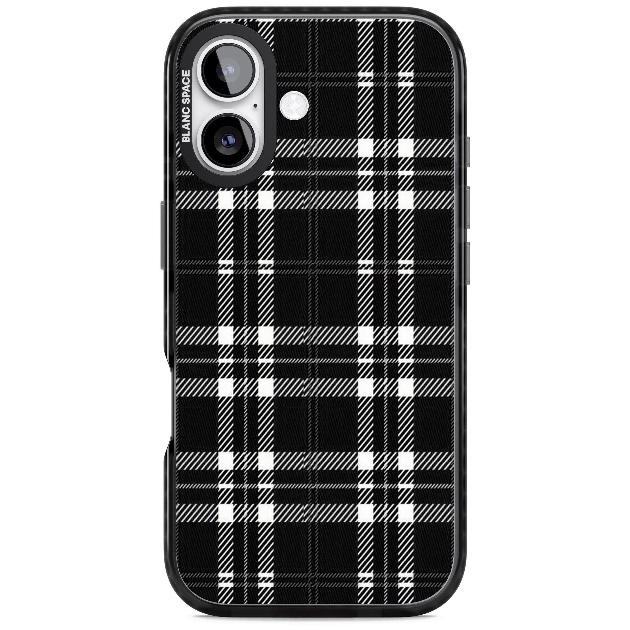 Divine Black Plaid iPhone 17 Impact Black Phone Case