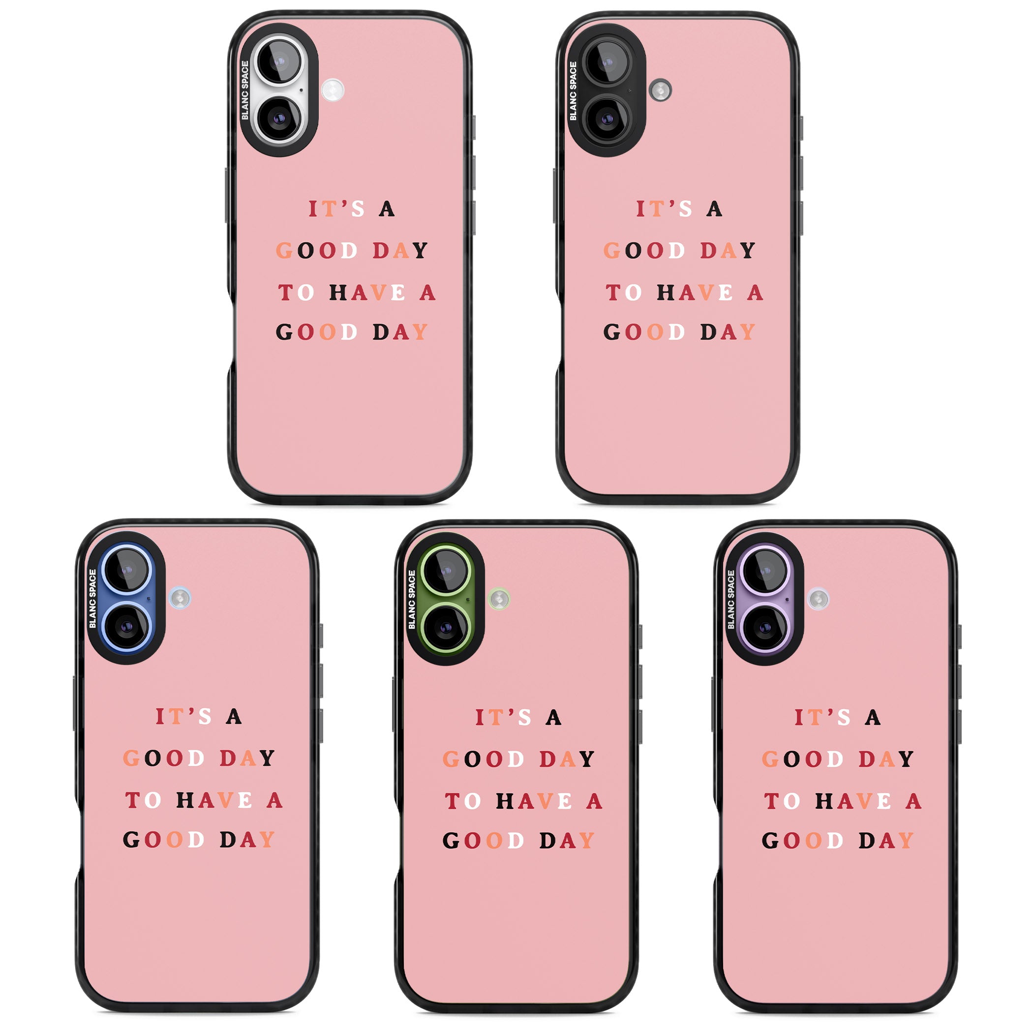 Good Day Pink Quote iPhone 17 Impact Black Phone Case APT Impact Protection