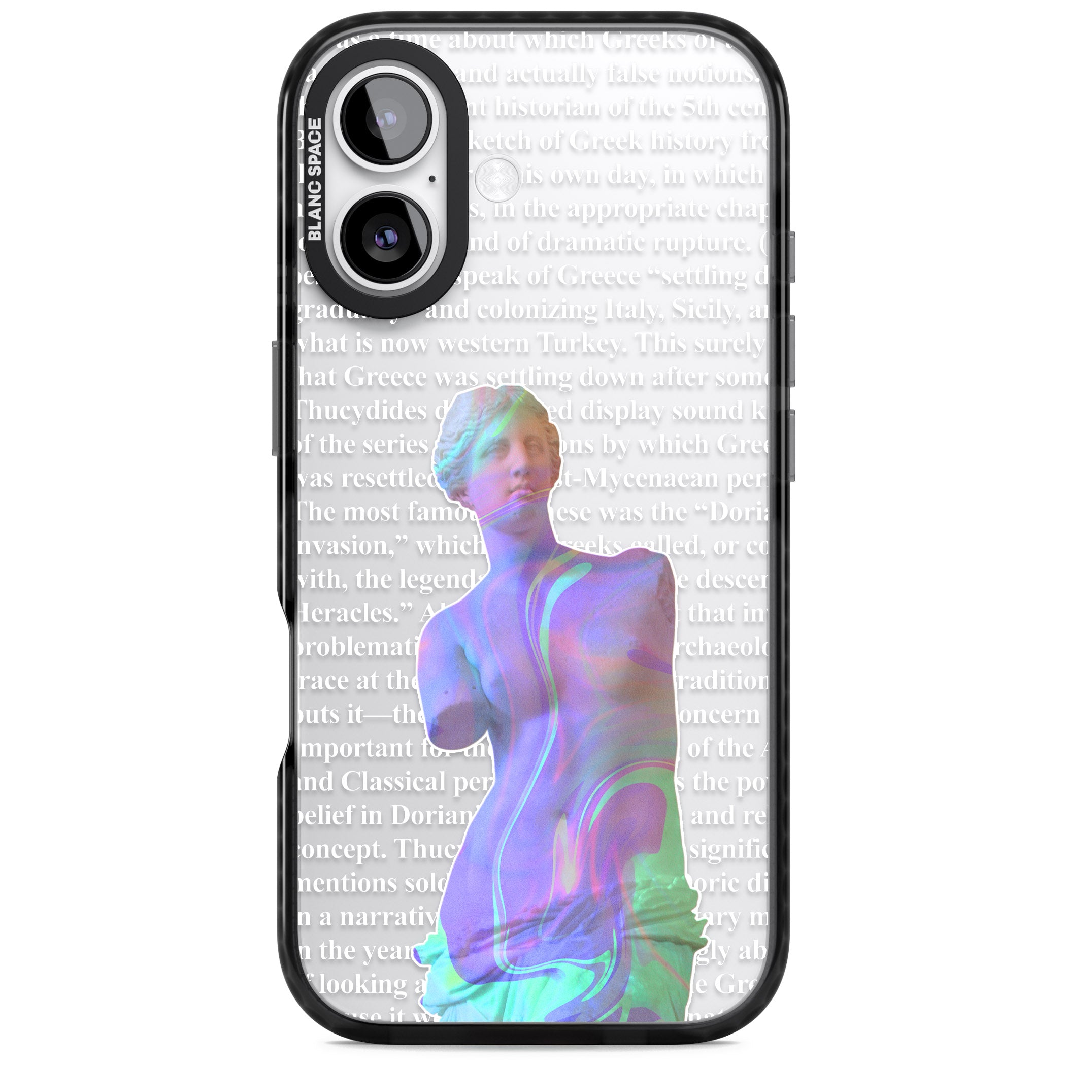 Iridescent De Milo iPhone 17 Impact Black Phone Case