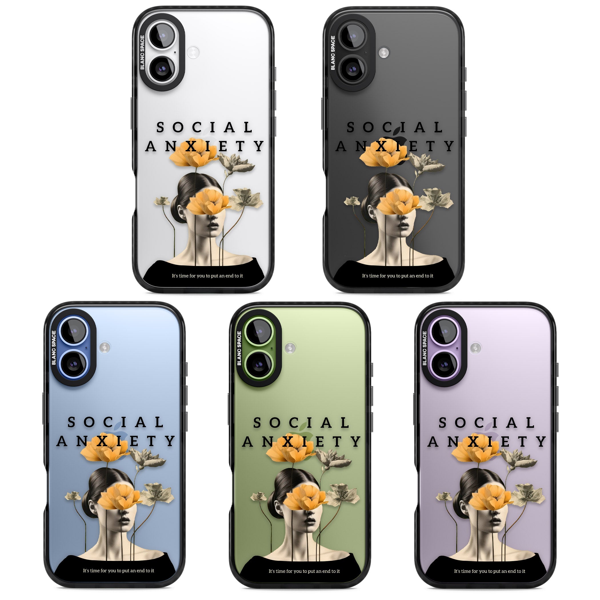 Social Anxiety iPhone 17 Impact Black Phone Case APT Impact Protection