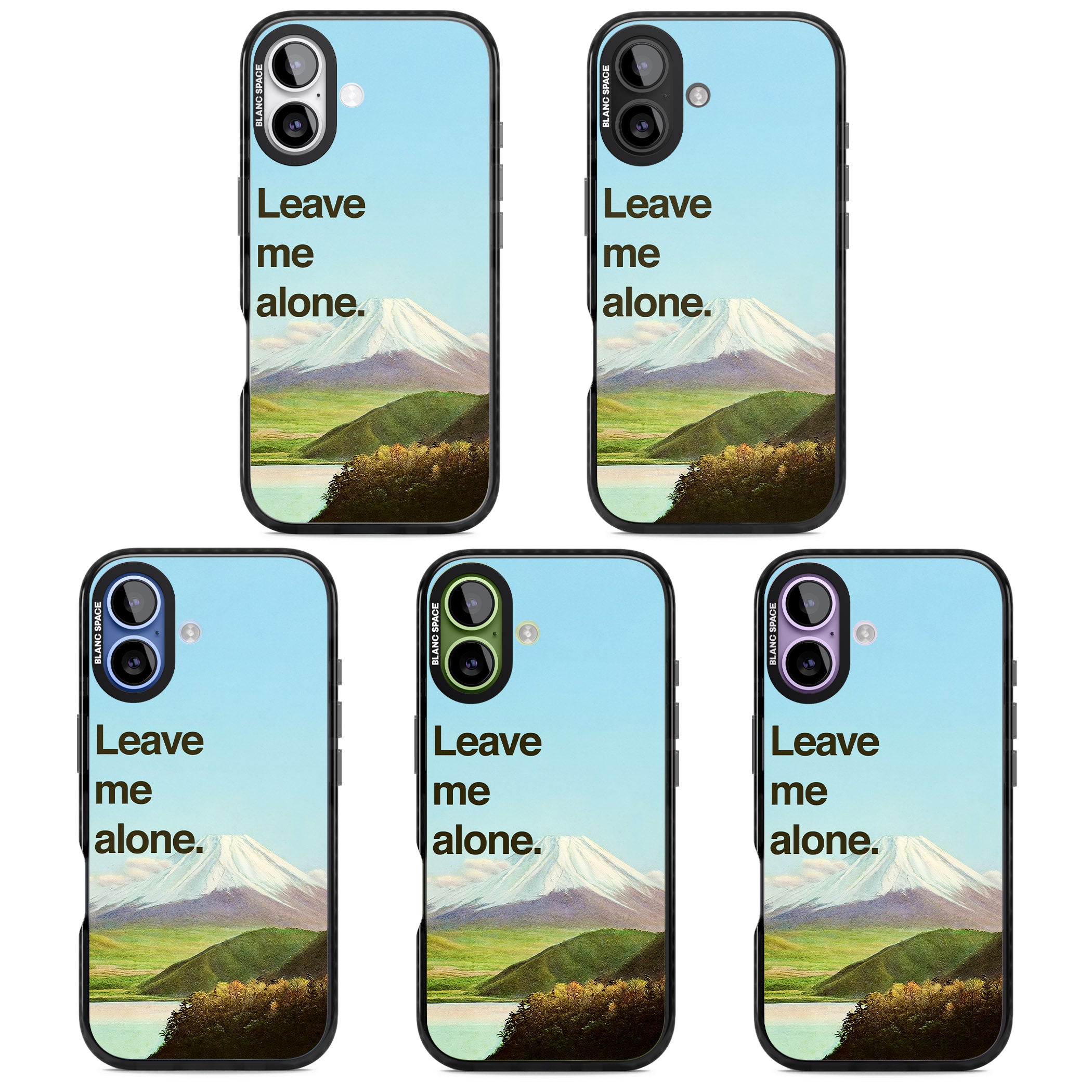 Leave Me Alone iPhone 17 Impact Black Phone Case APT Impact Protection