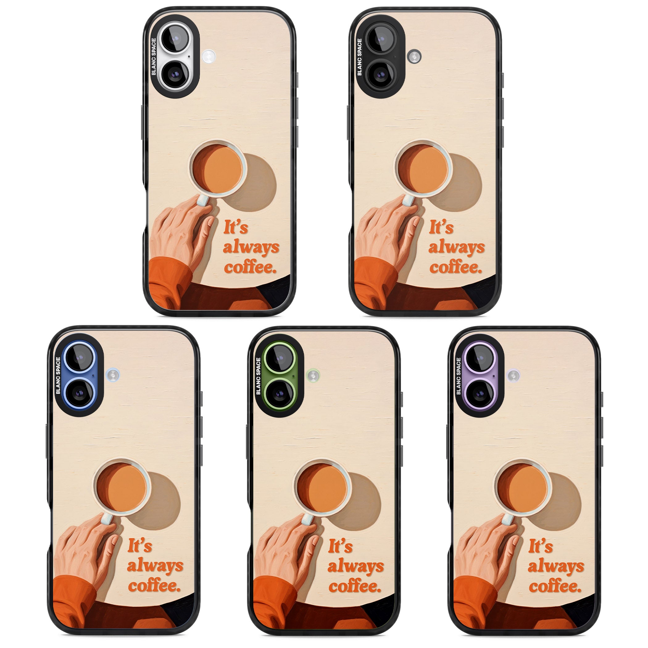 Its Always Coffee iPhone 17 Impact Black Phone Case APT Impact Protection