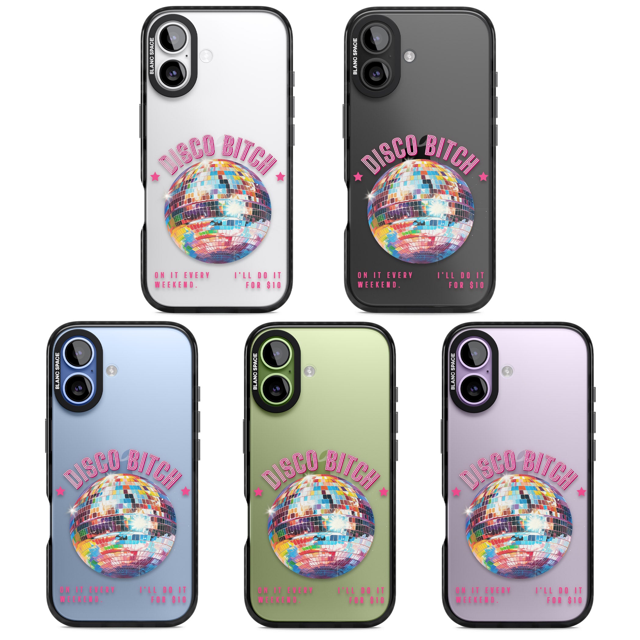 Disco B Tch iPhone 17 Impact Black Phone Case APT Impact Protection