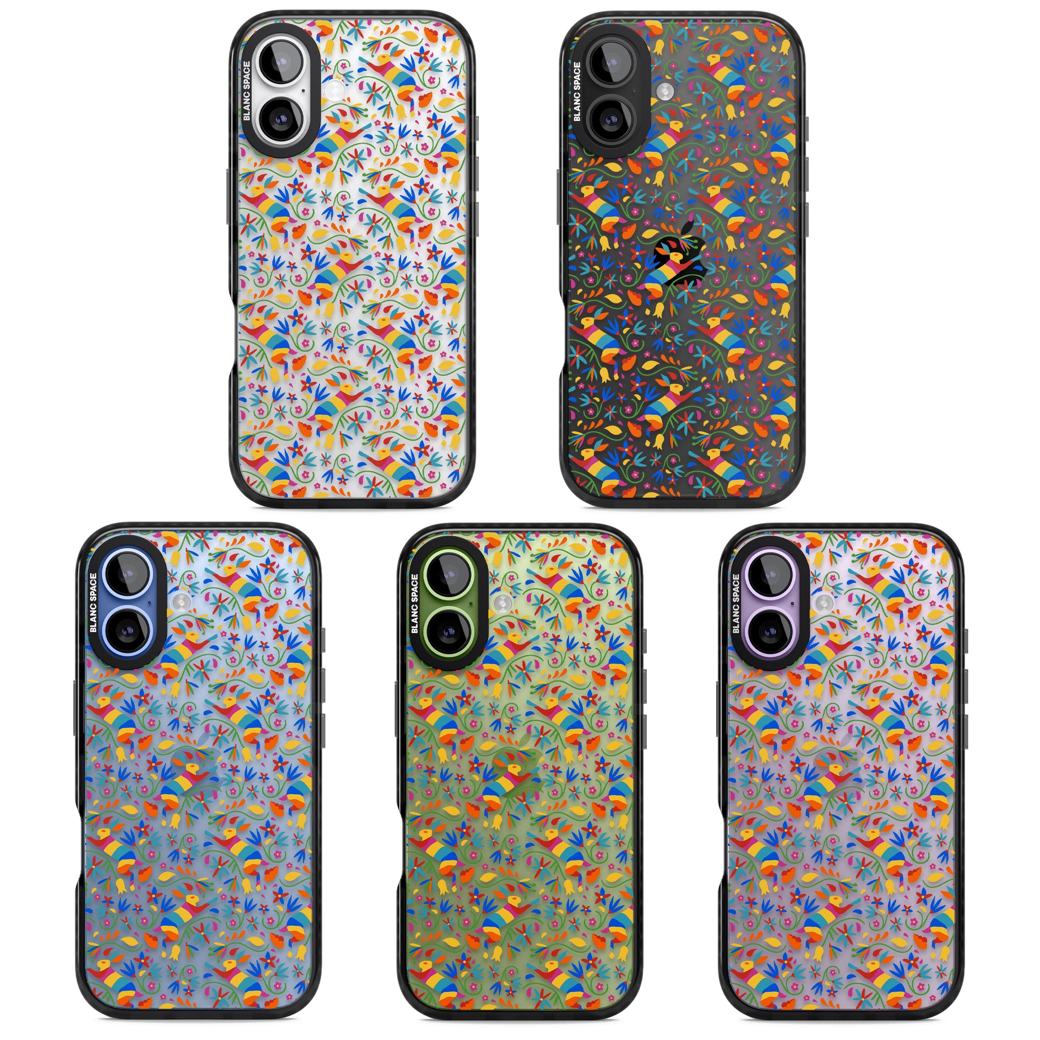 Vibrant Floral Mosaic iPhone 17 Impact Black Phone Case APT Impact Protection