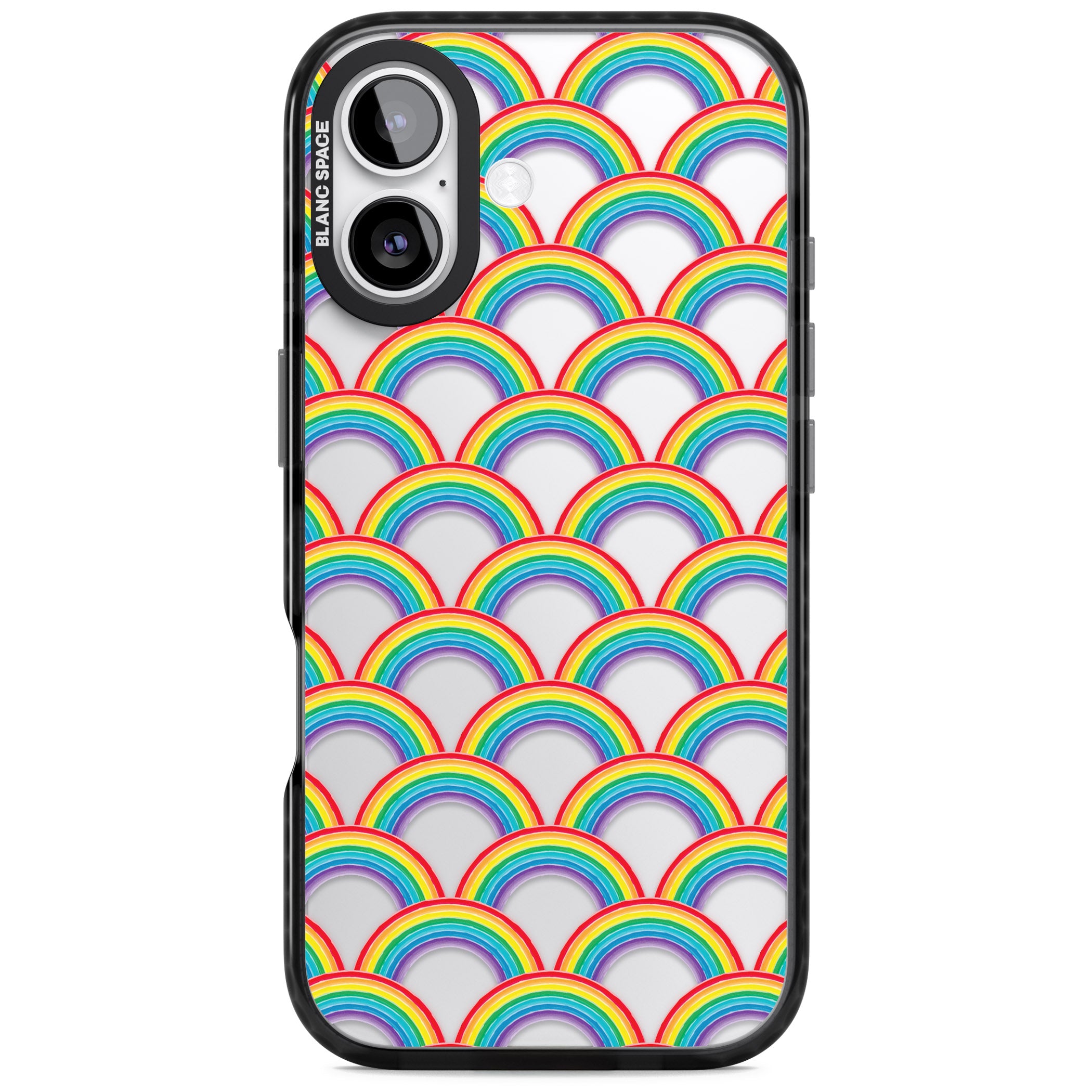 Rainbow Arc Pattern iPhone 17 Impact Black Phone Case
