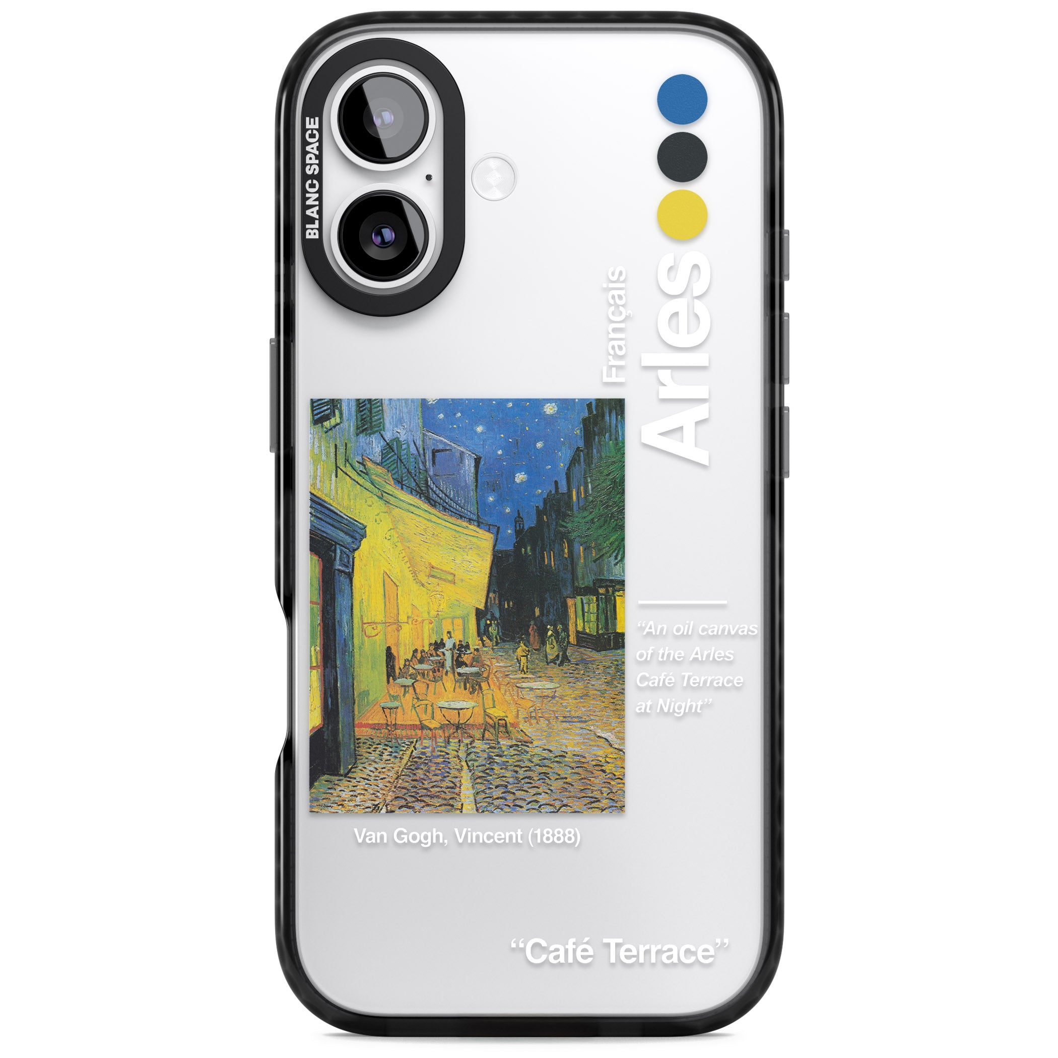 Cafe Terrace At Night iPhone 17 Impact Black Phone Case