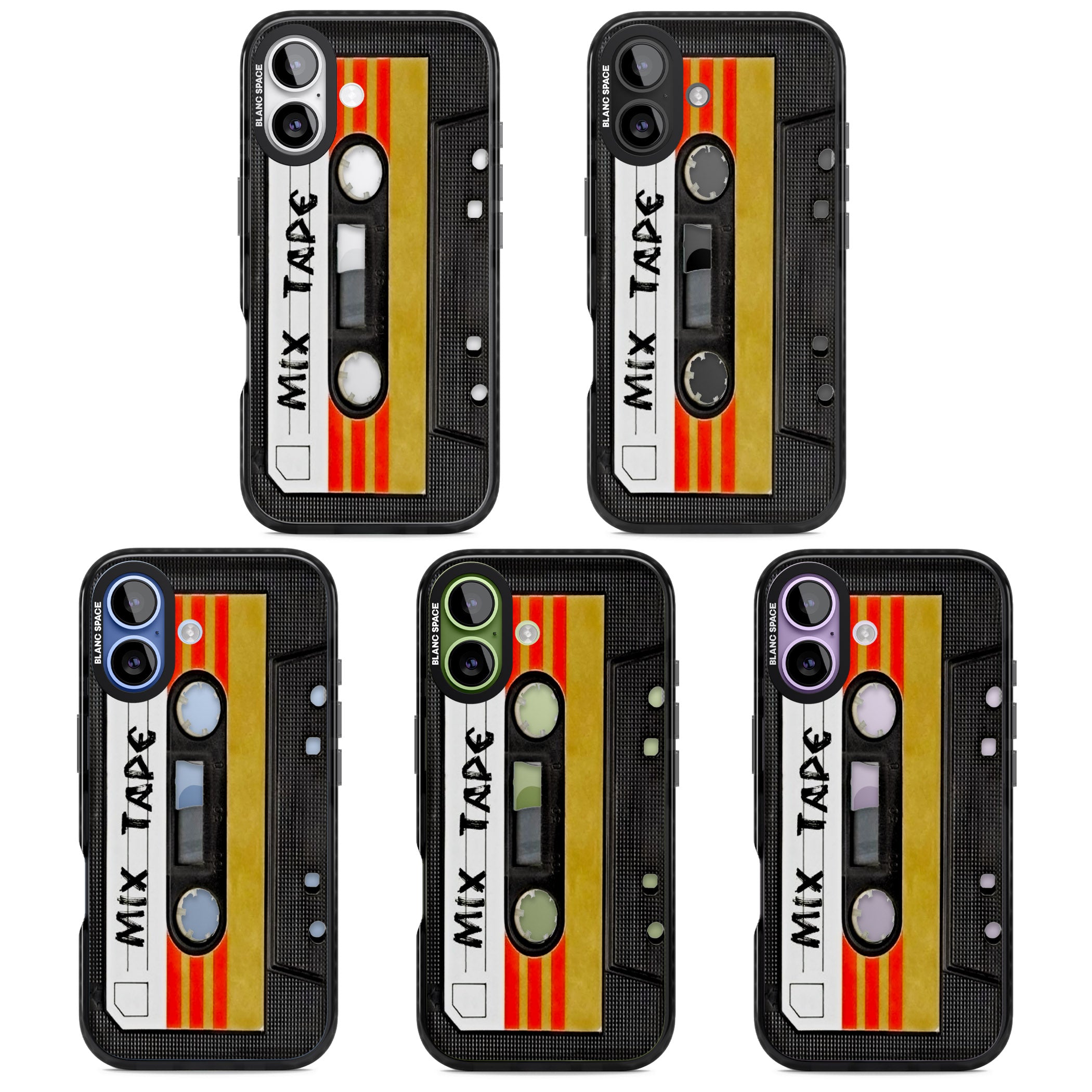 Retro Mix Tape iPhone 17 Impact Black Phone Case APT Impact Protection